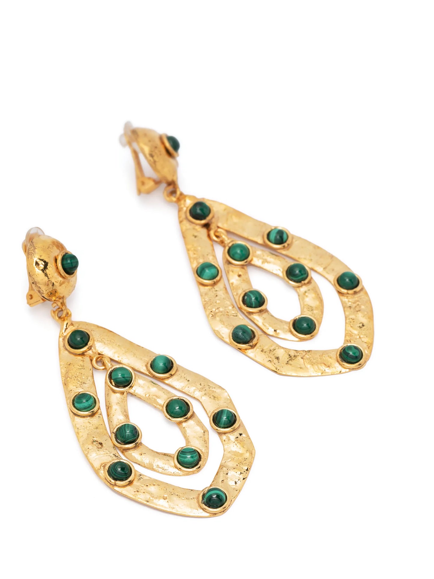 Ava malachite earrings