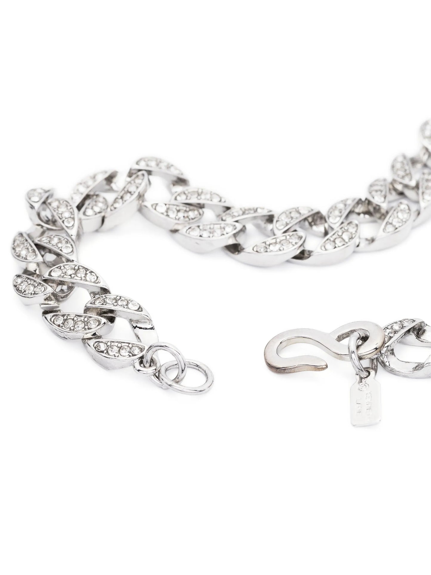 crystal-embellished chain-link necklace