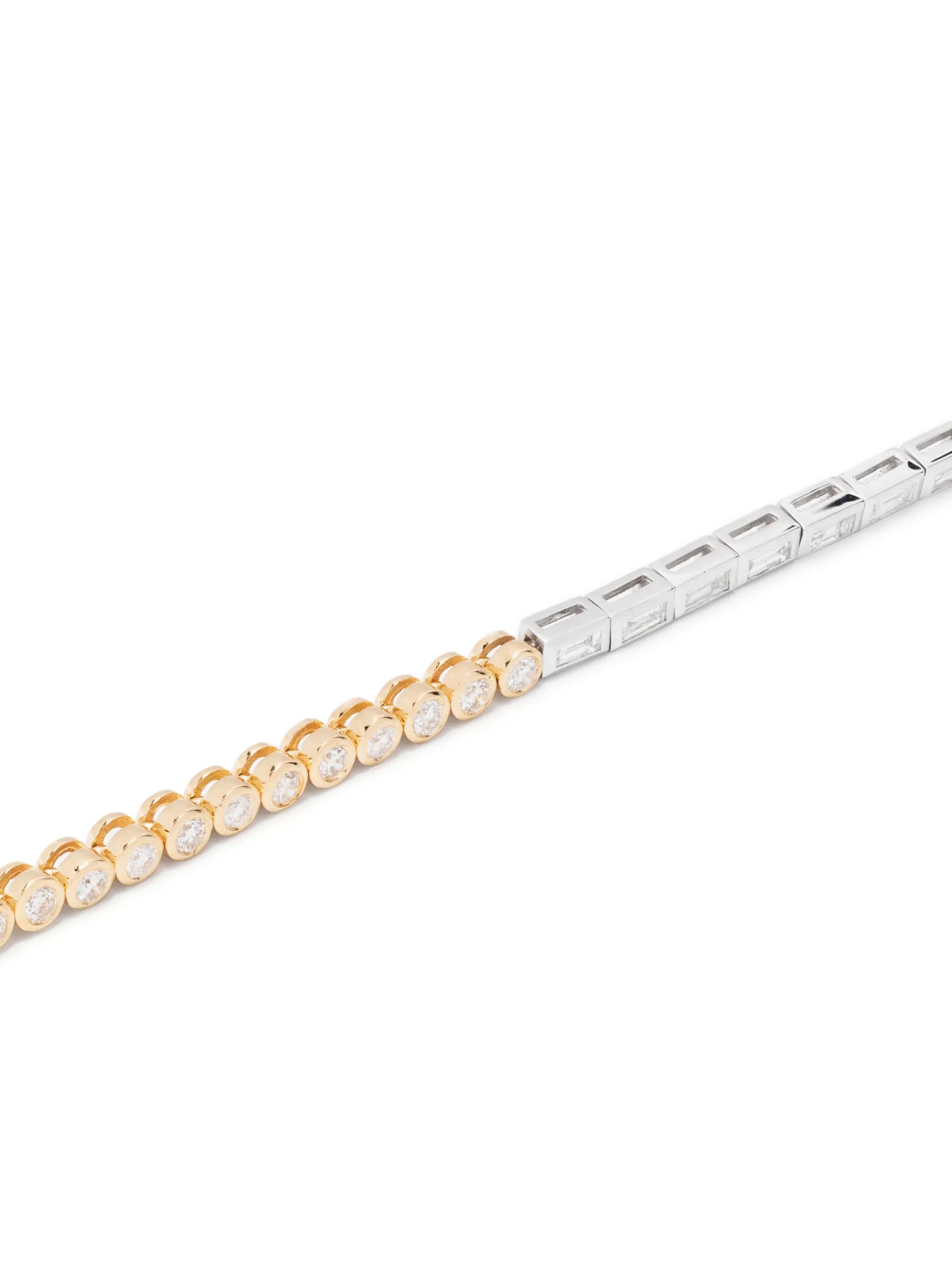 18kt yellow and white gold Rivière diamond necklace