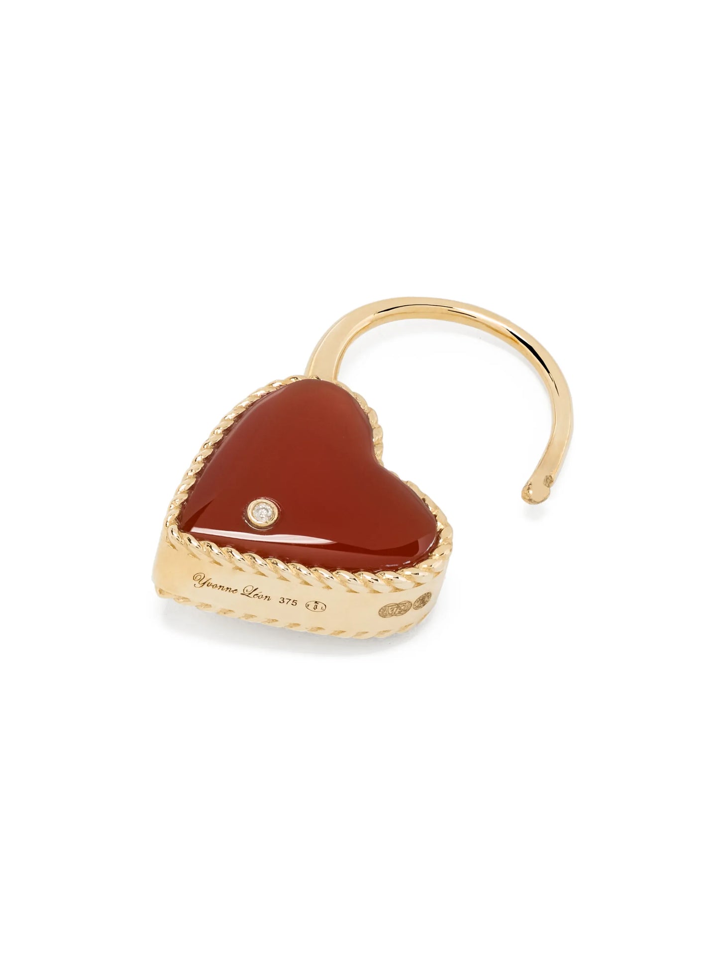 Creole Cadenas Coeur diamond earring