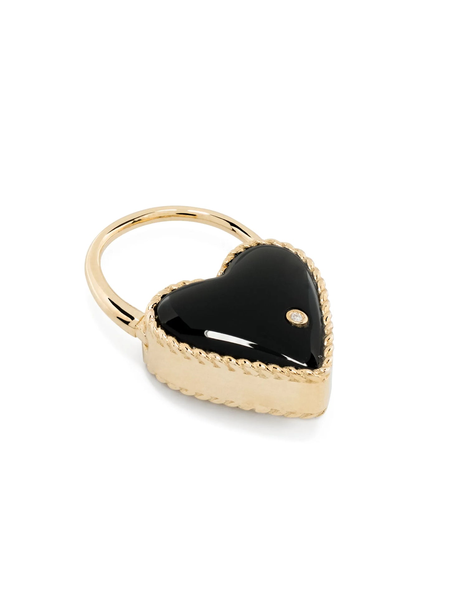 Creole Cadenas Coeur diamond earring