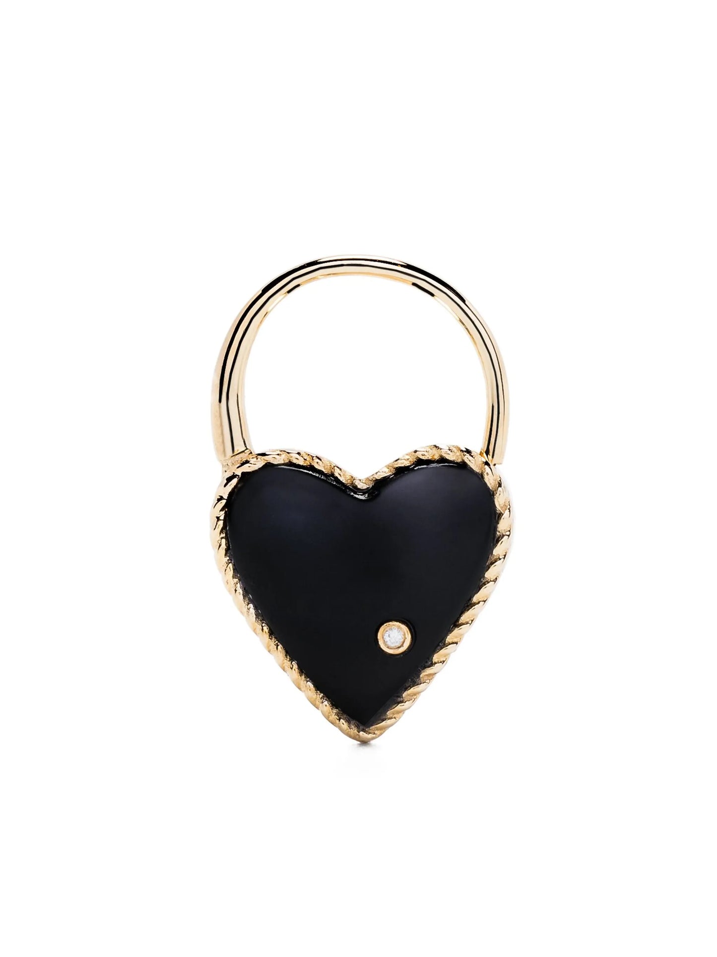 Creole Cadenas Coeur diamond earring