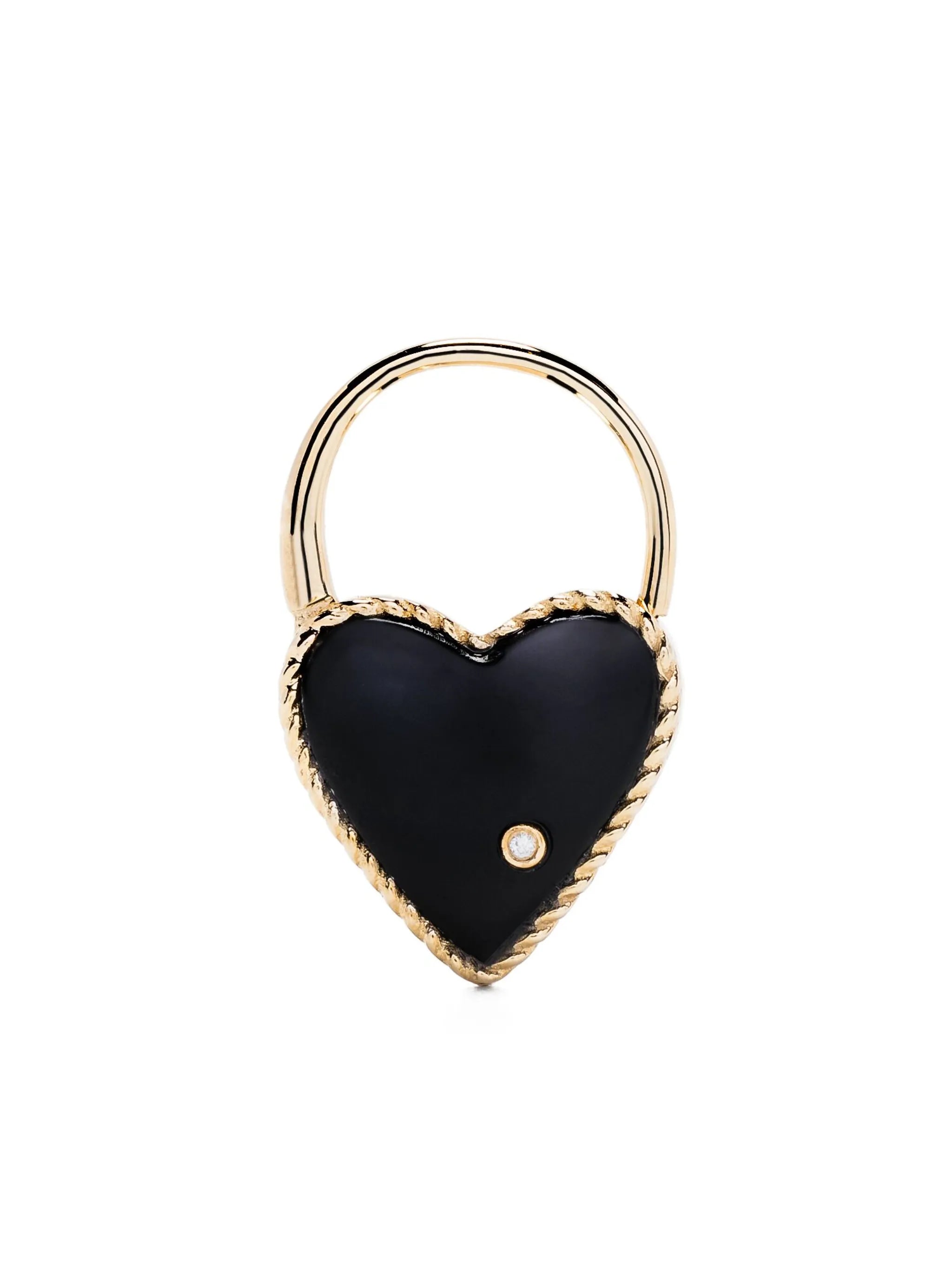 Creole Cadenas Coeur diamond earring