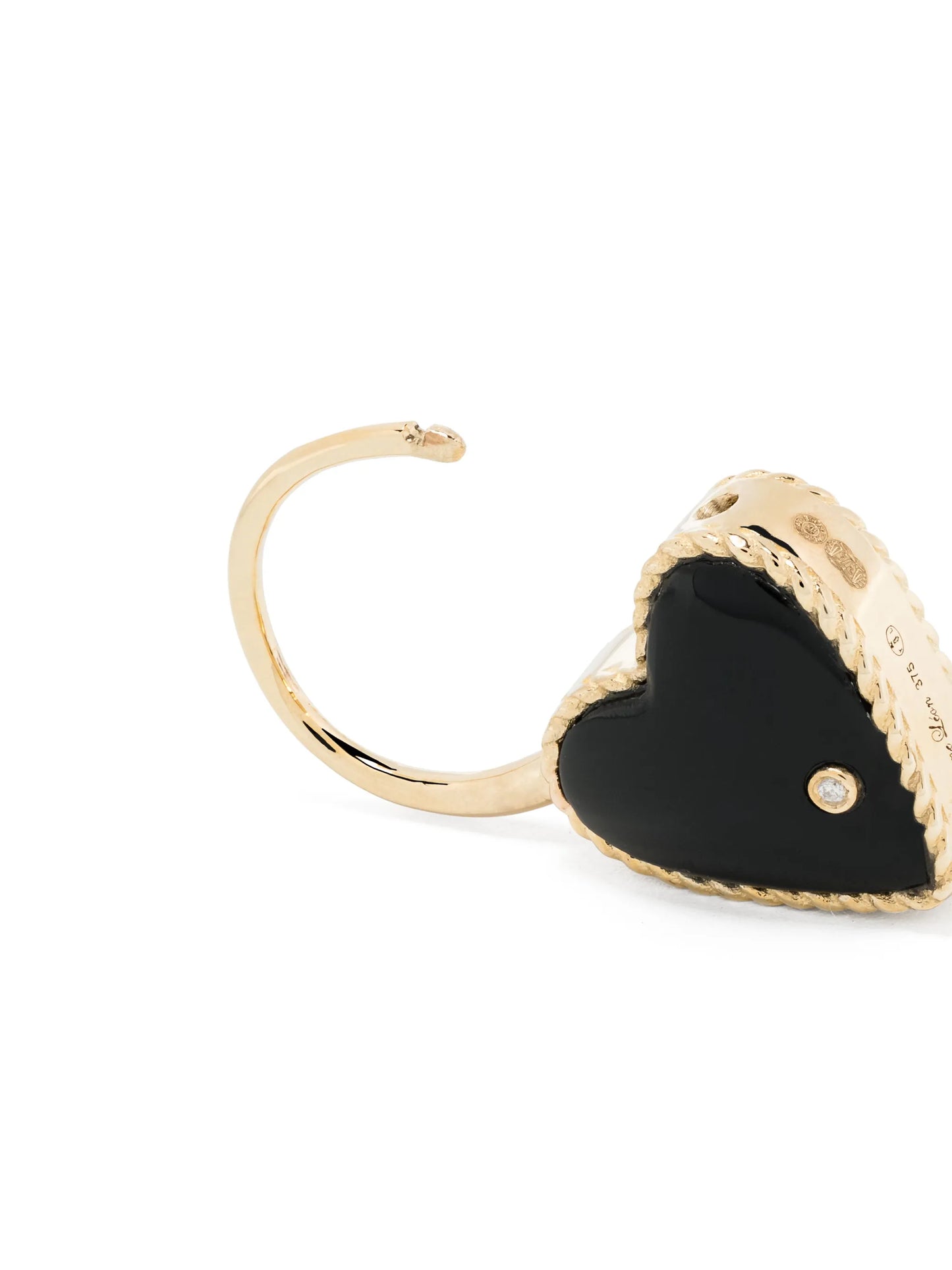 Creole Cadenas Coeur diamond earring