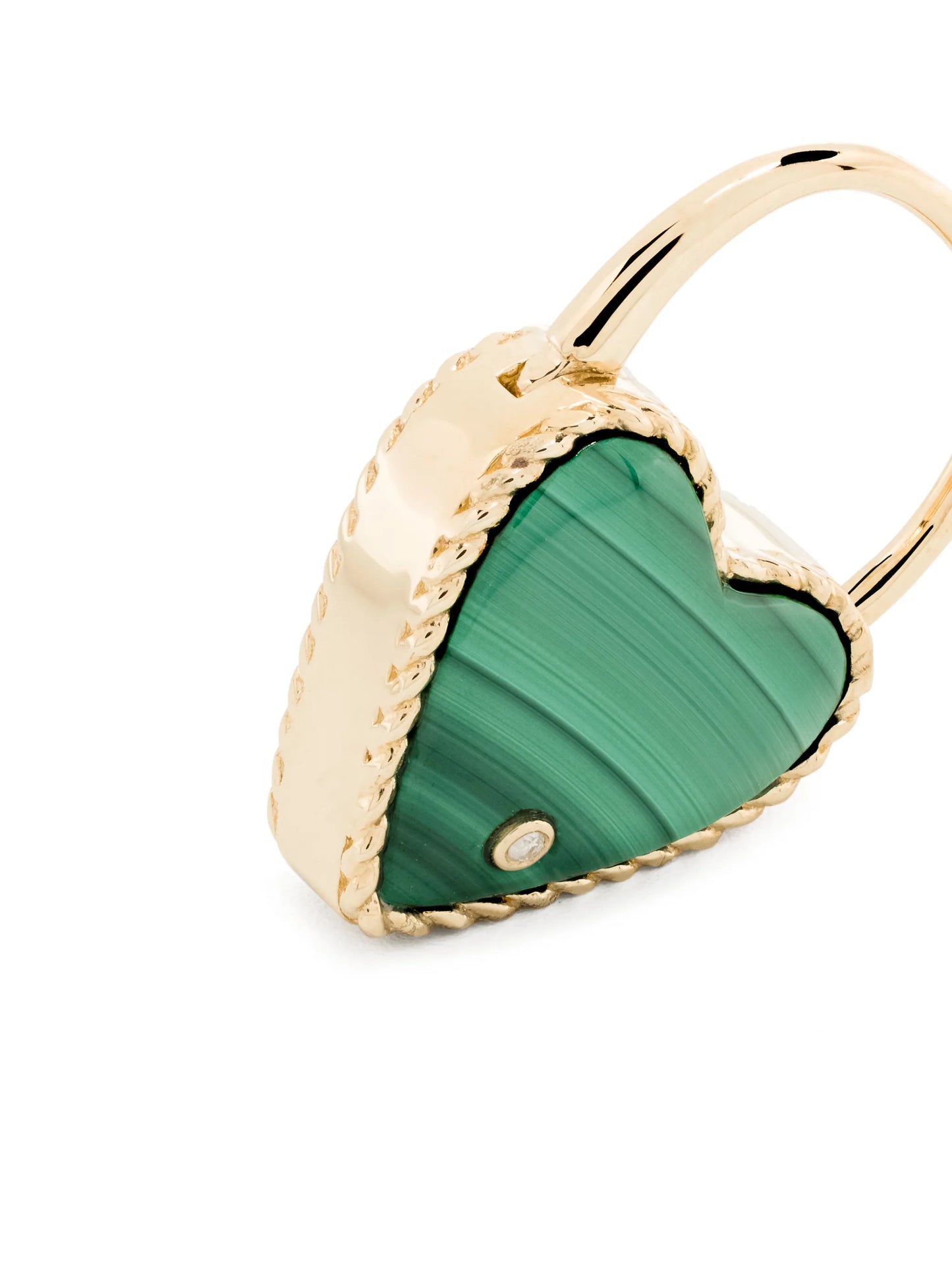 Creole Cadenas Coeur diamond earring