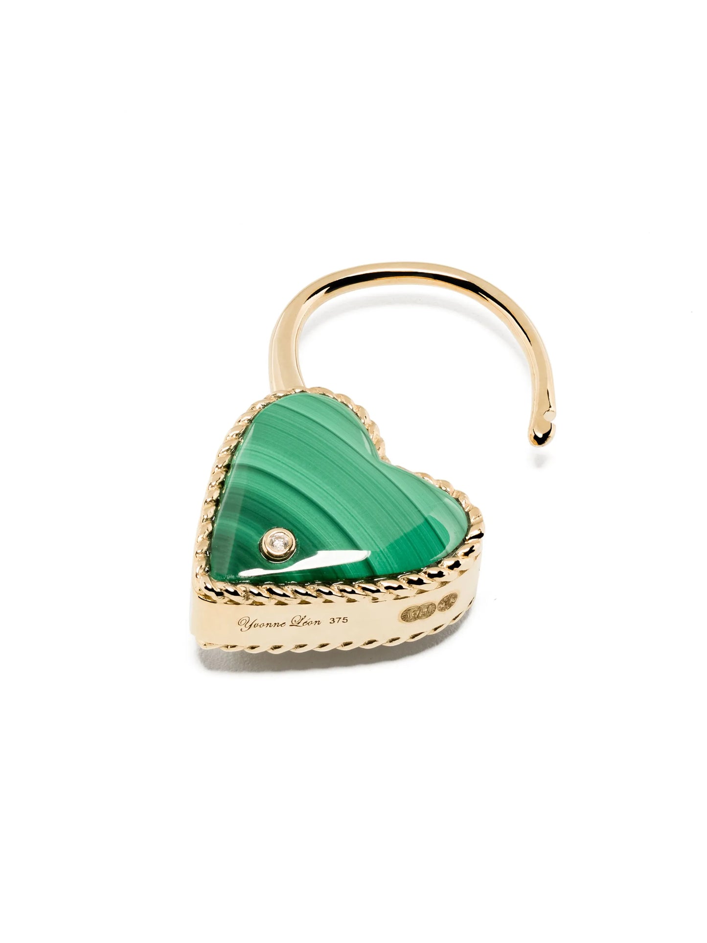 Creole Cadenas Coeur diamond earring