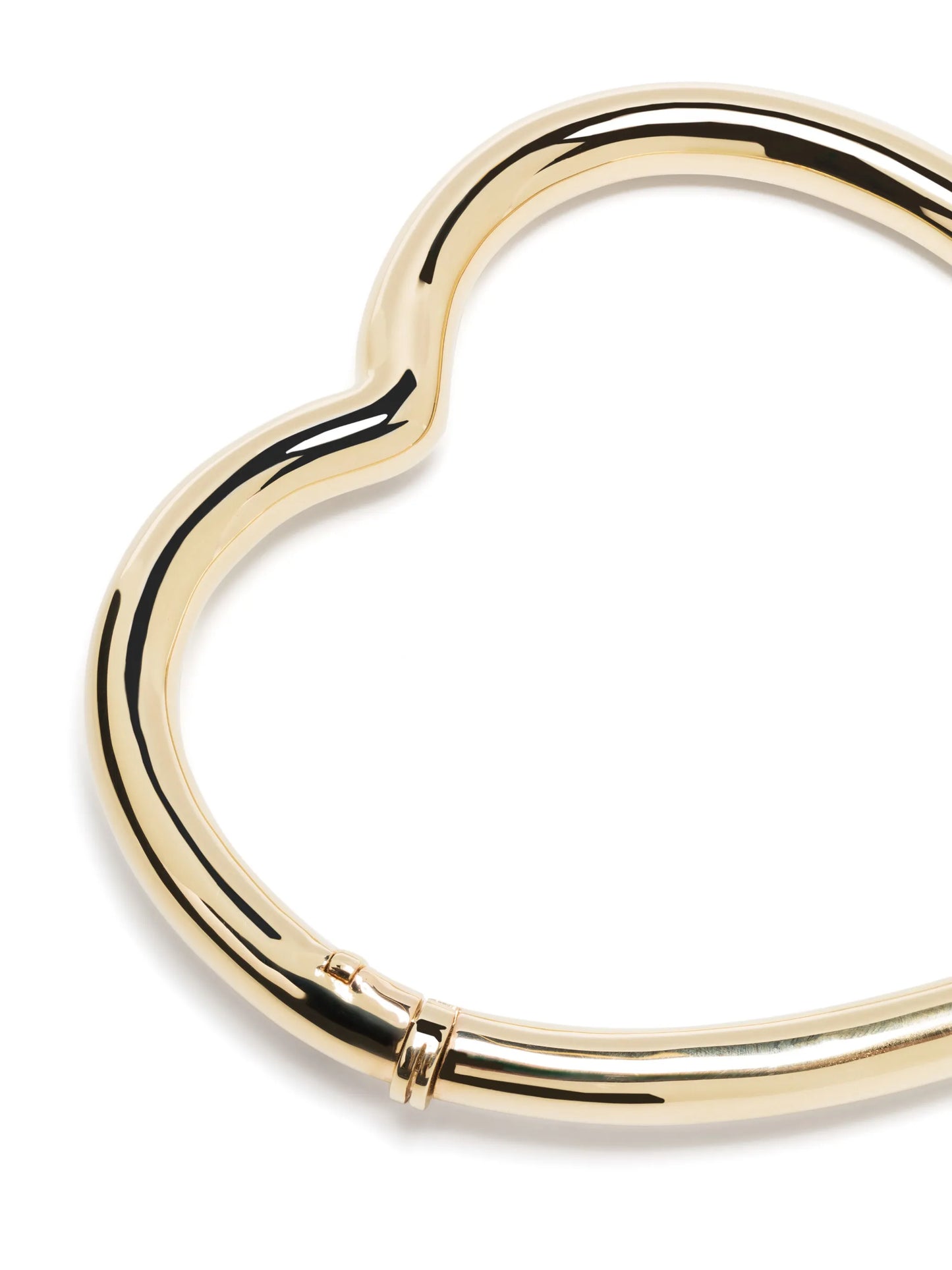 9kt yellow gold Jonc Coeur Lisse bangle