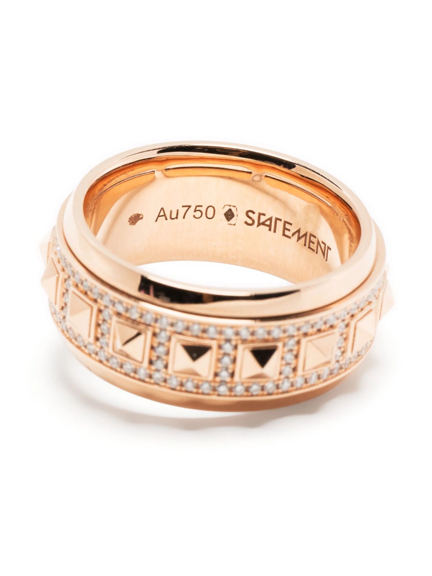 18kt rose gold Rockaway Spinner diamond ring