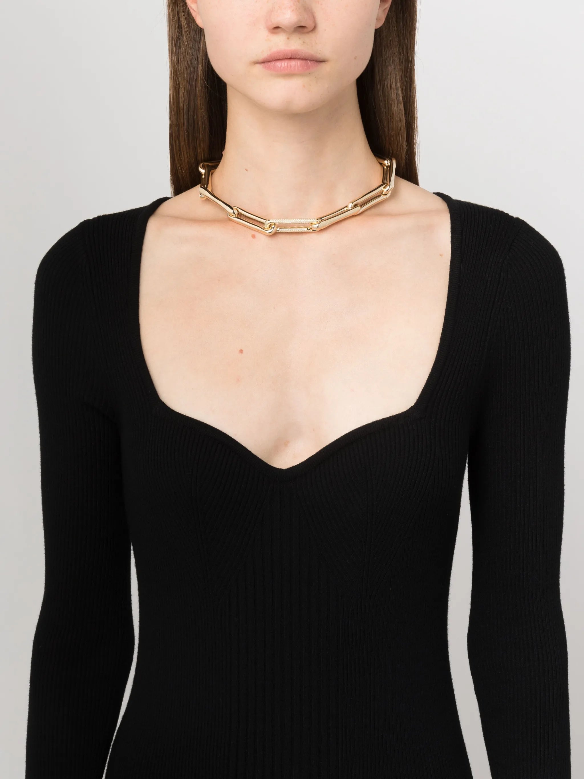 14kt yellow gold diamond chain necklace