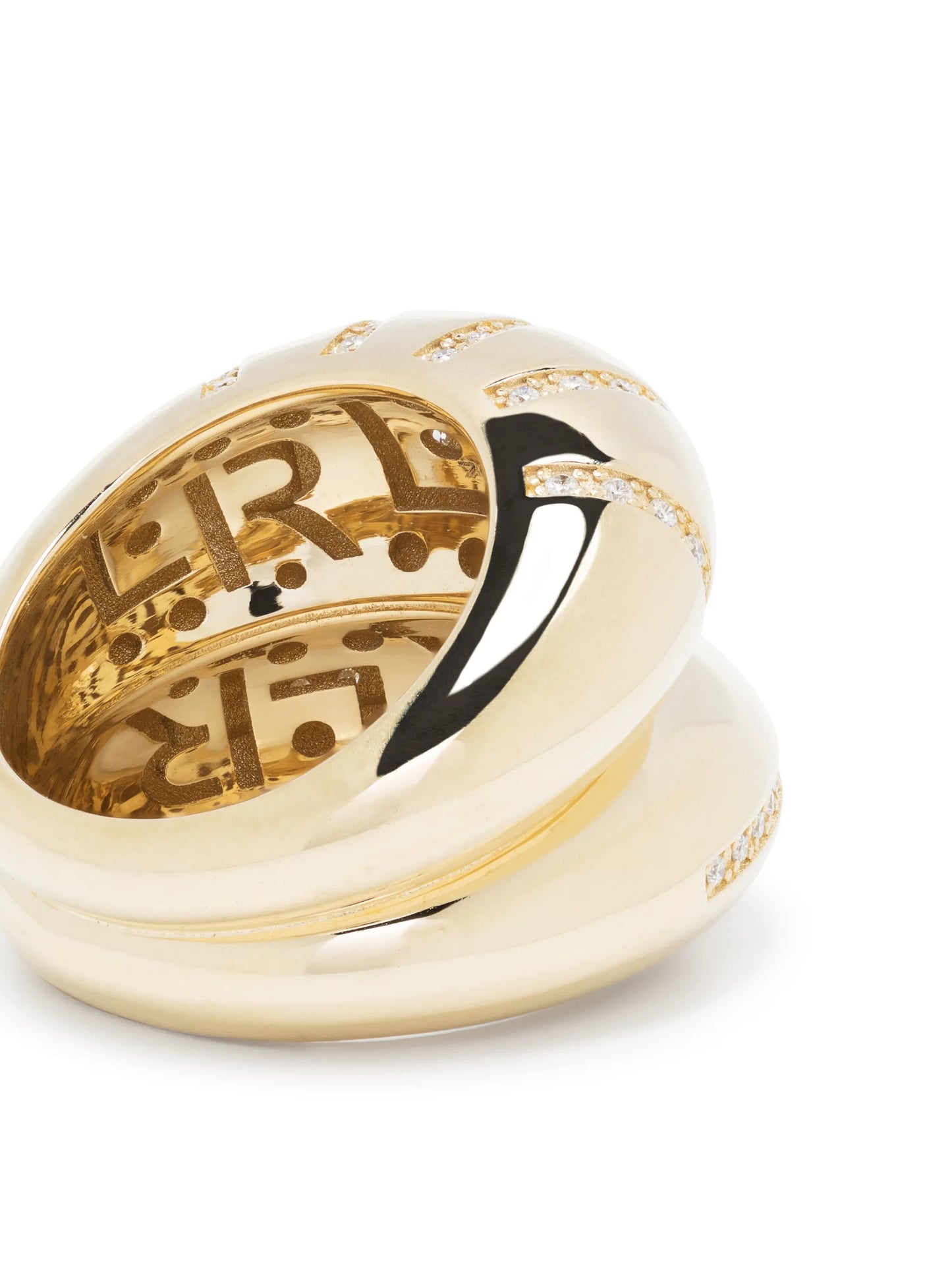 14kt yellow gold Dome diamond ring