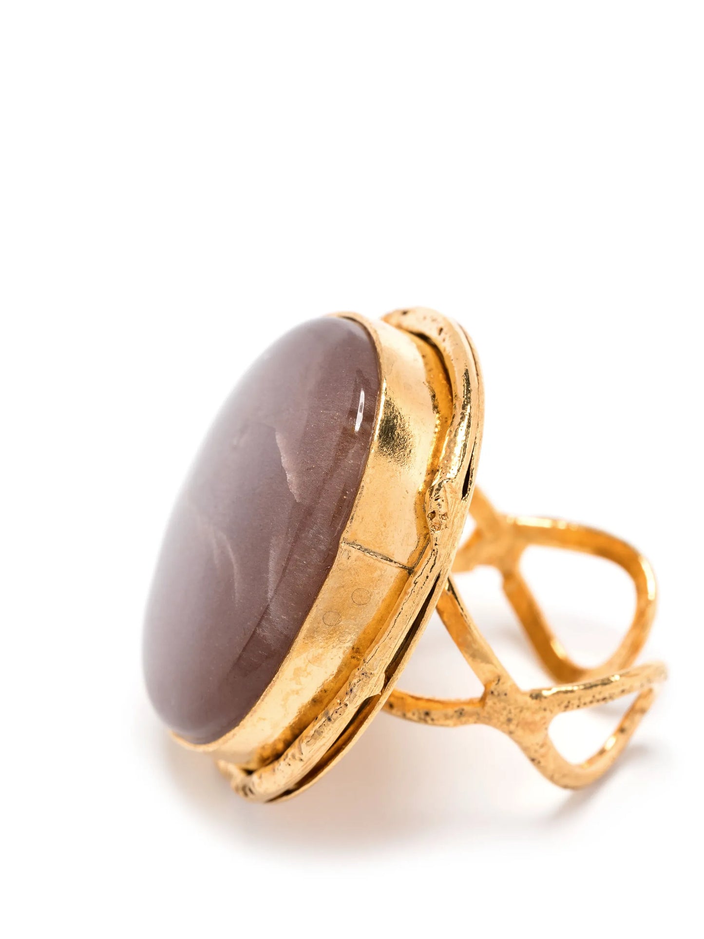 Macaron moon-stone ring