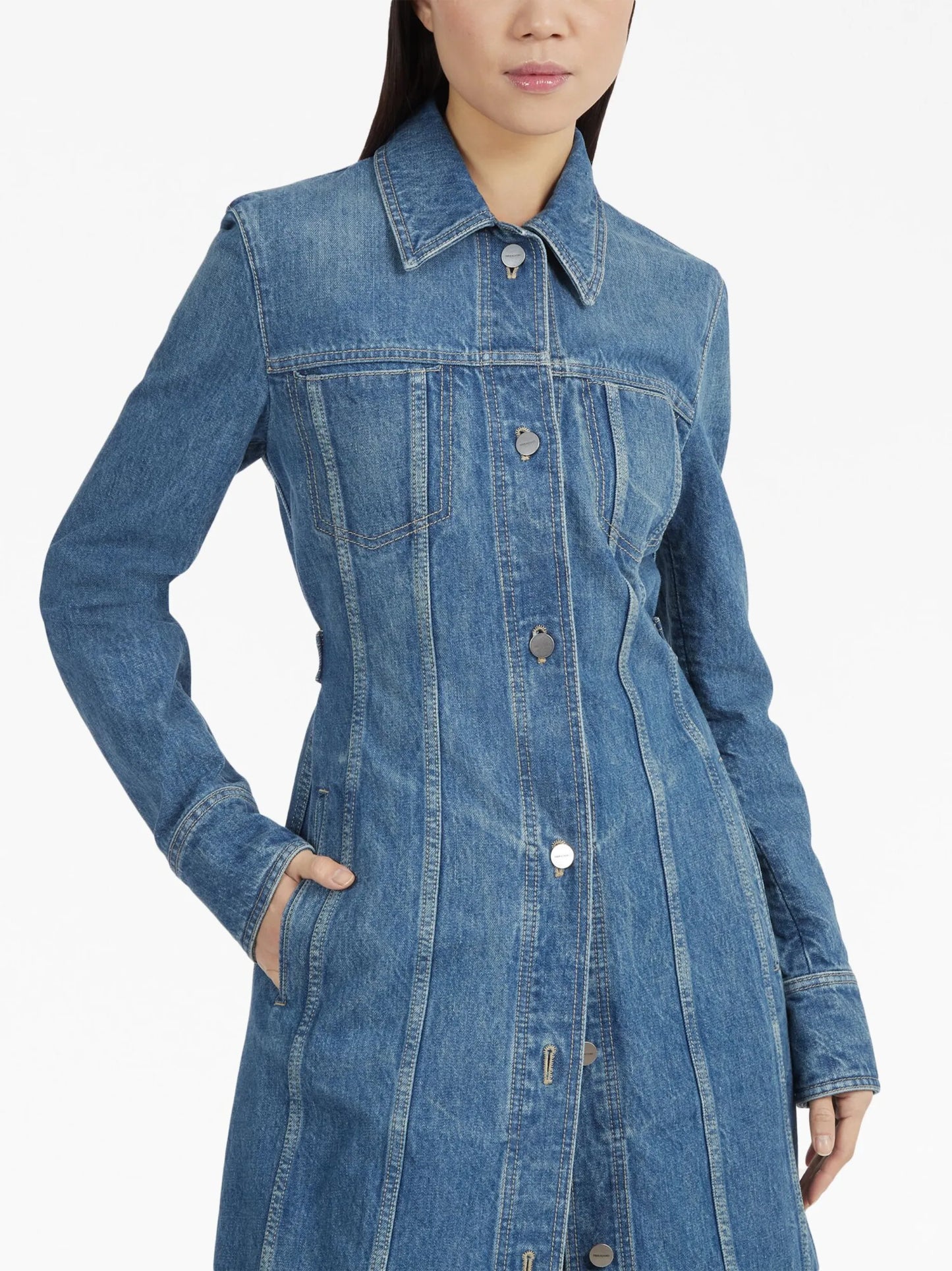 two-pocket denim dress