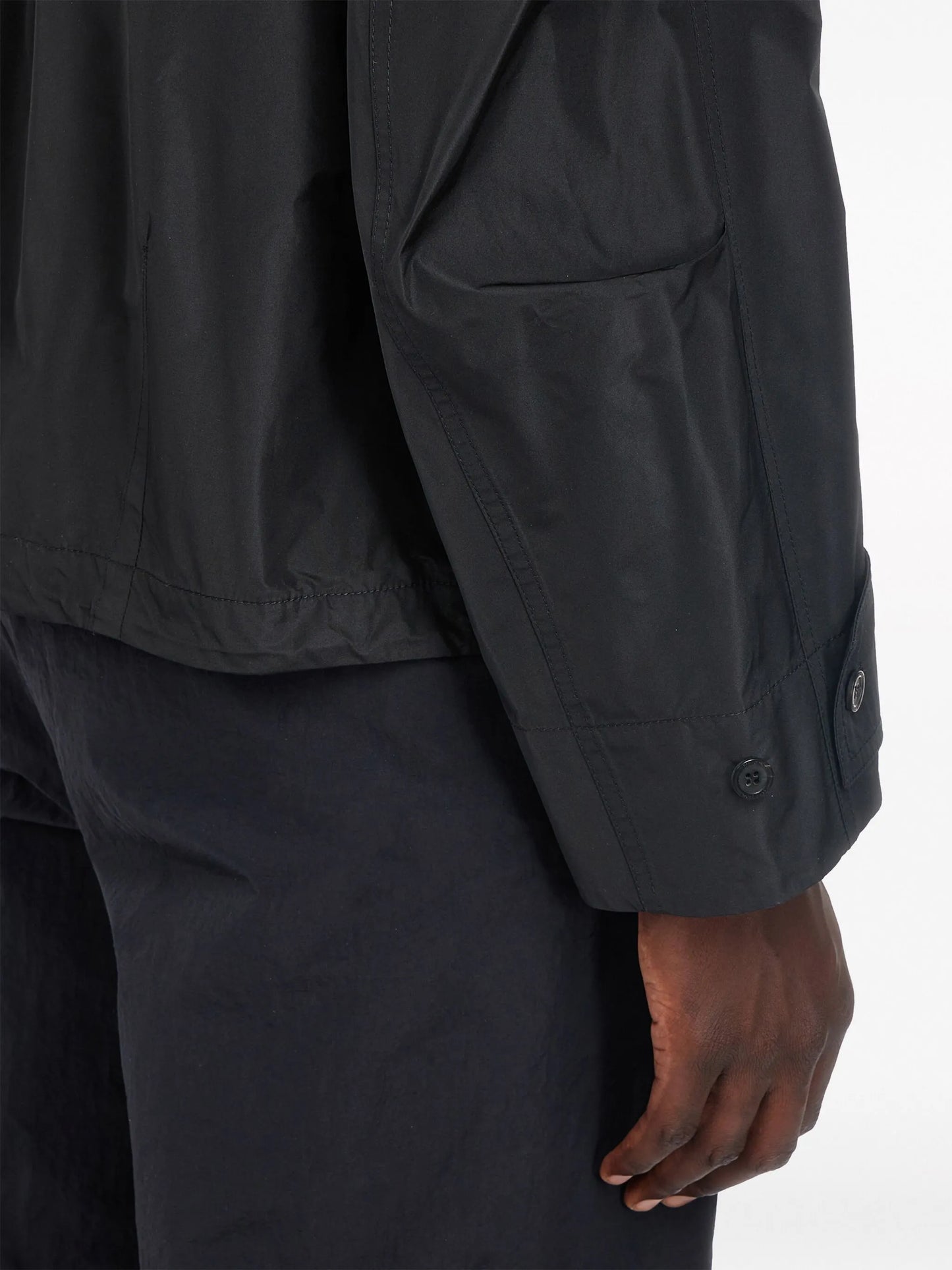 drawstring-hem hooded jacket