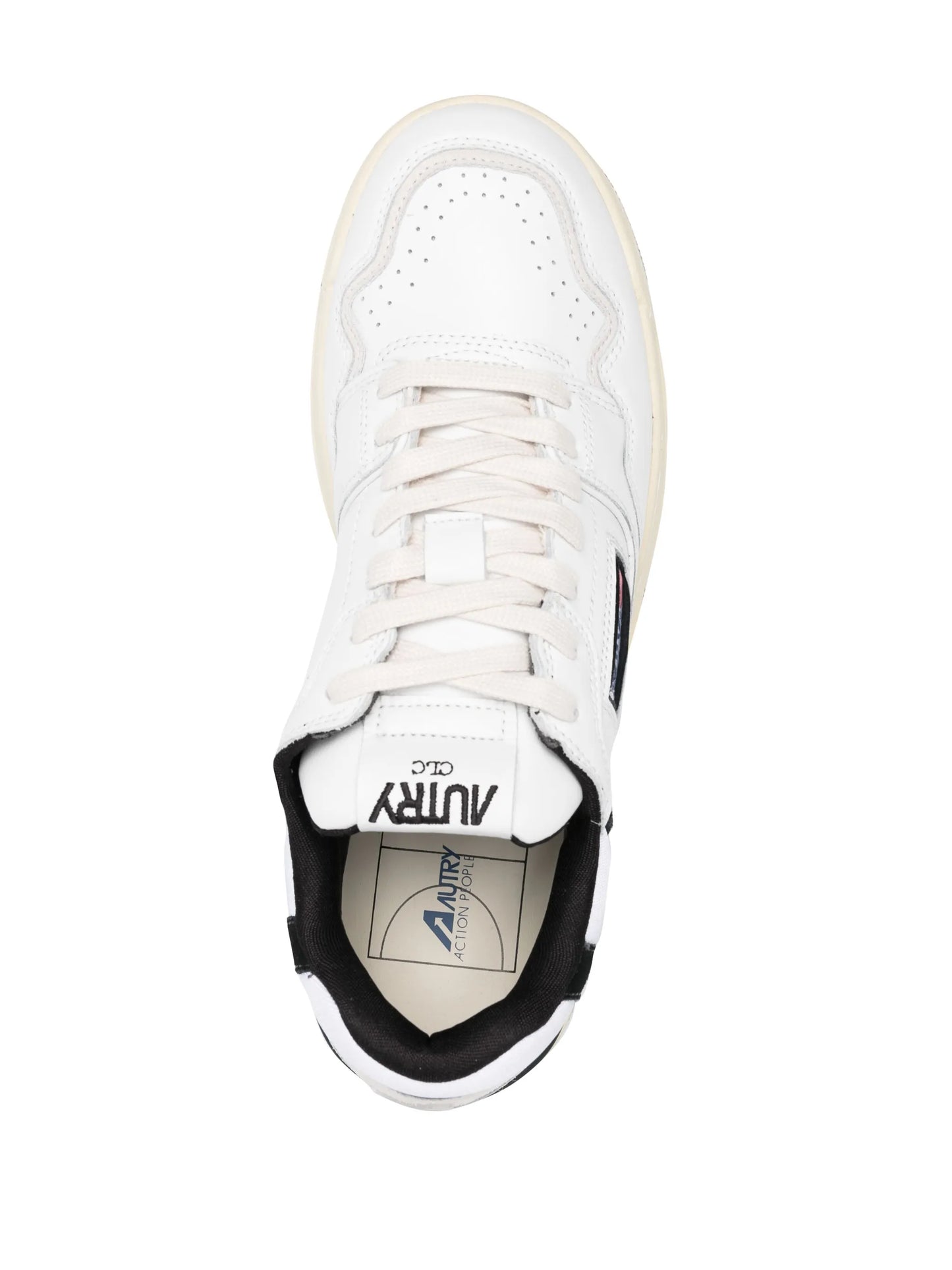 Action low-top leather sneakers
