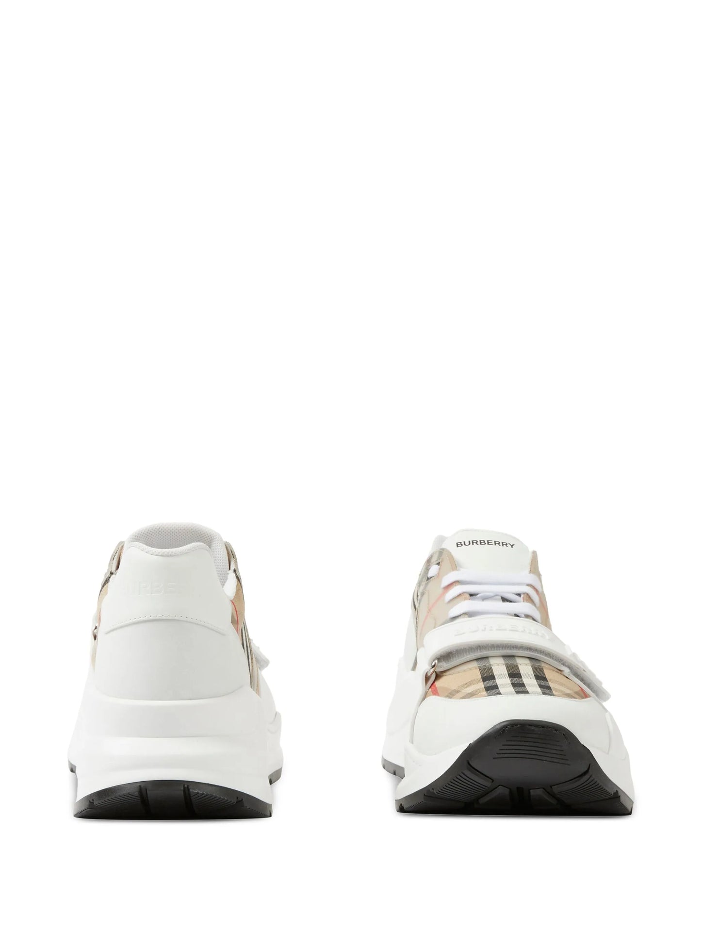 Vintage check-pattern sneakers