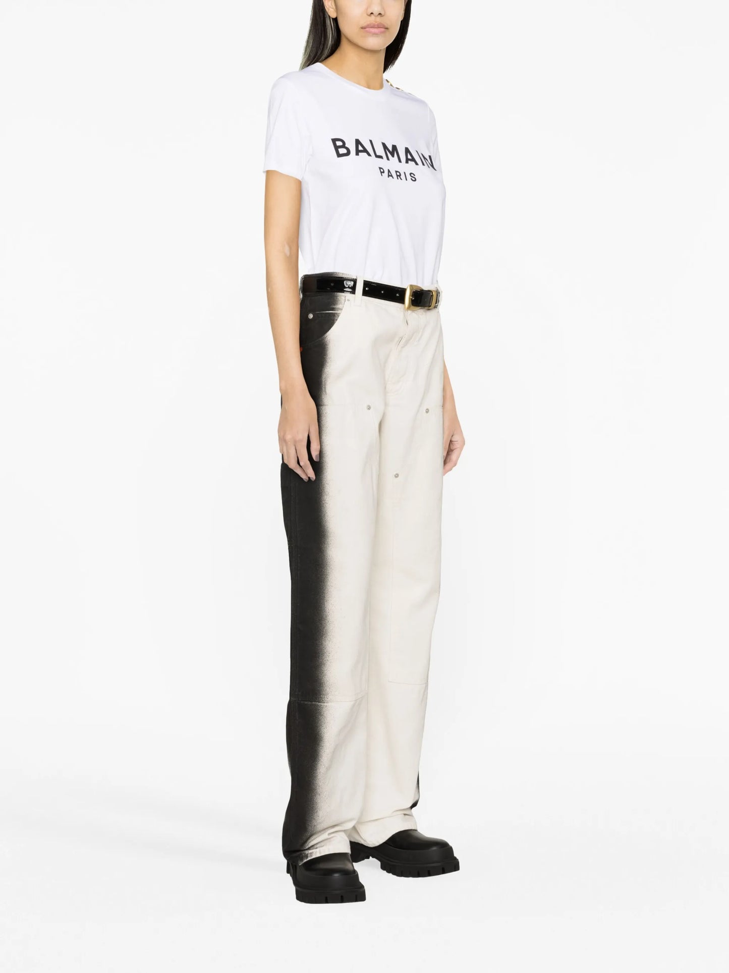 T-shirt with Balmain Paris print