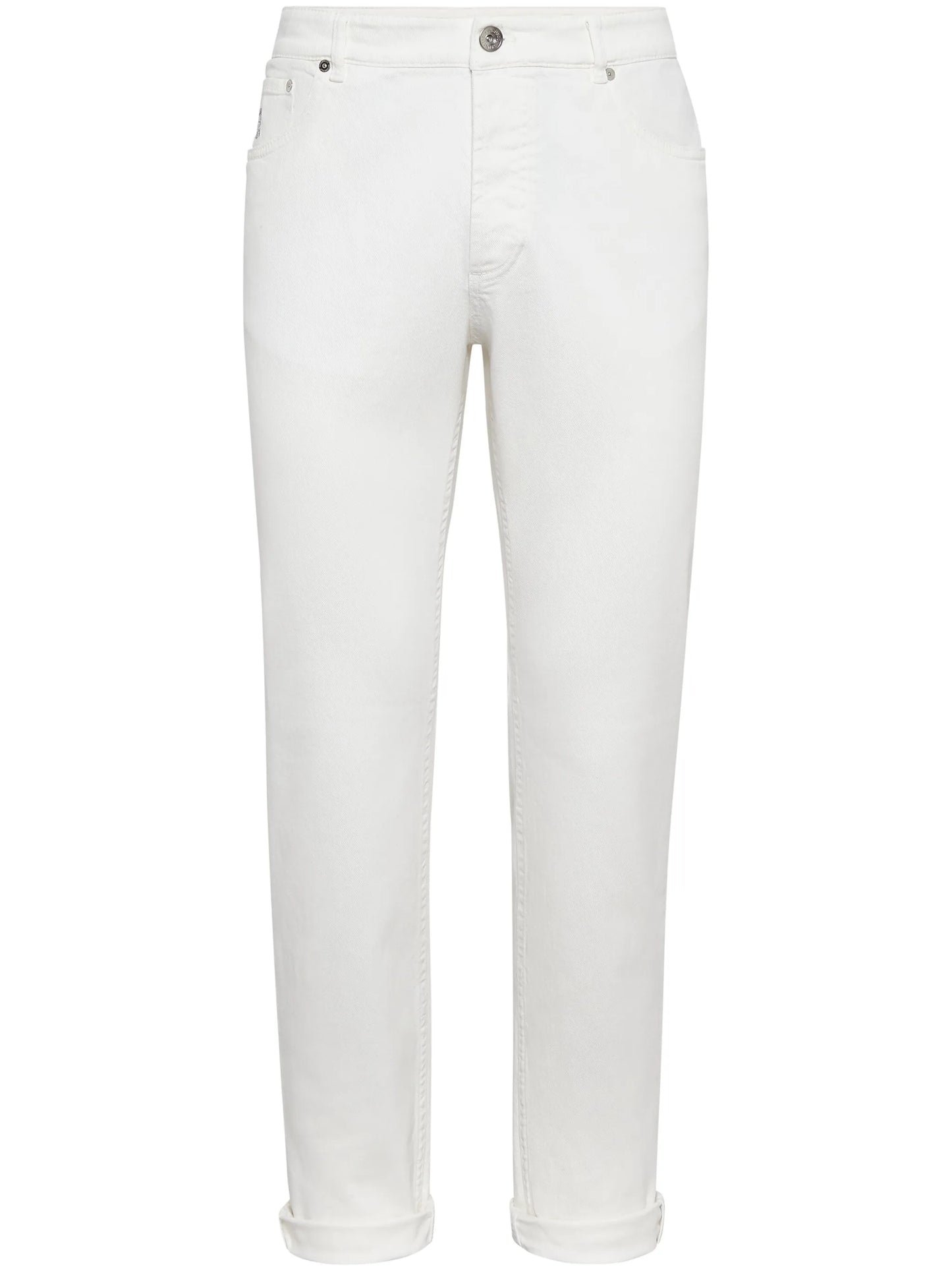 straight-leg denim jeans