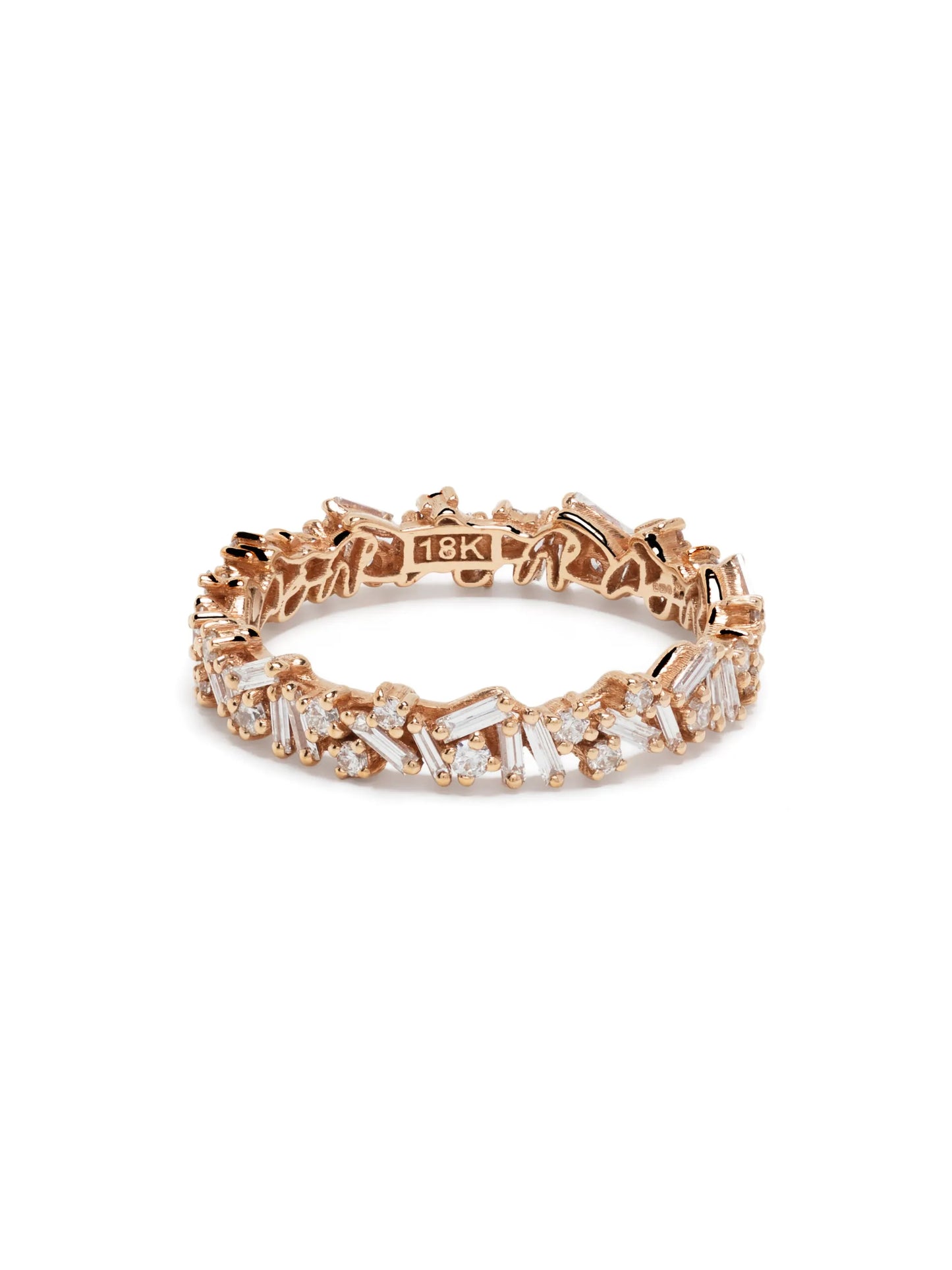 18kt rose gold Classic Icon Fireworks diamond eternity band