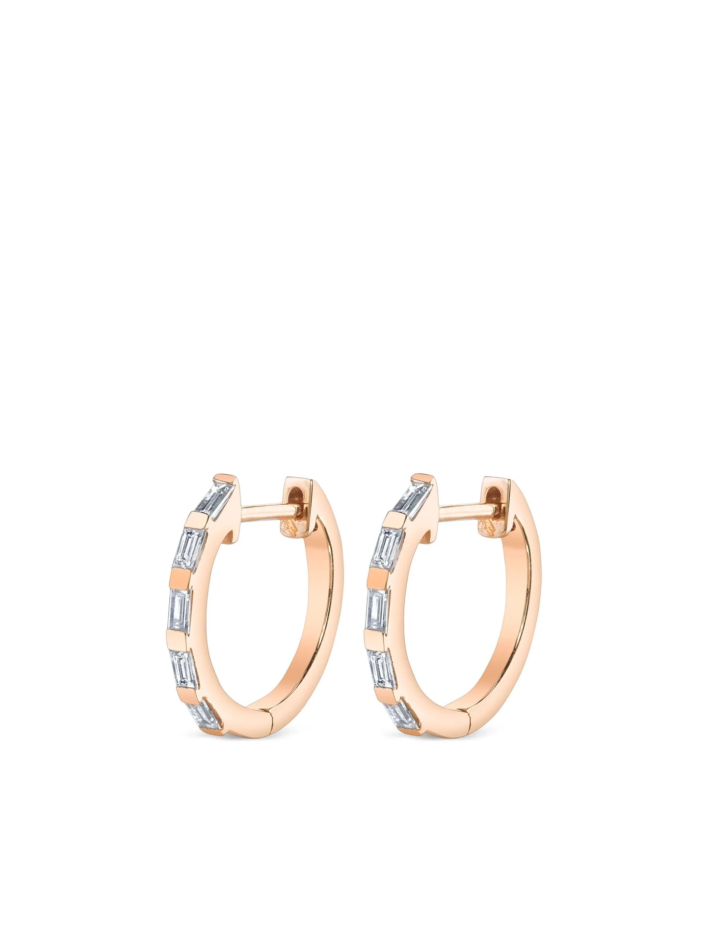 18K rose gold diamond earrings