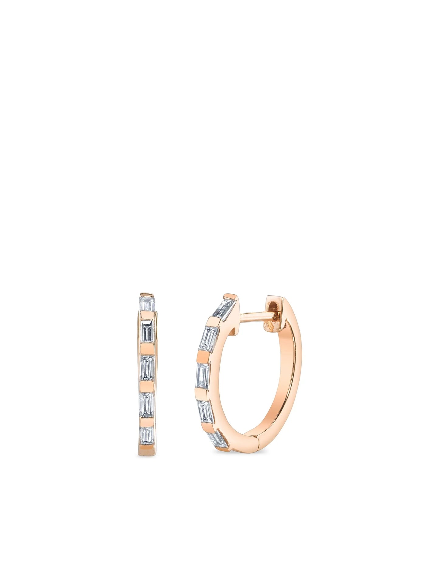 18K rose gold diamond earrings
