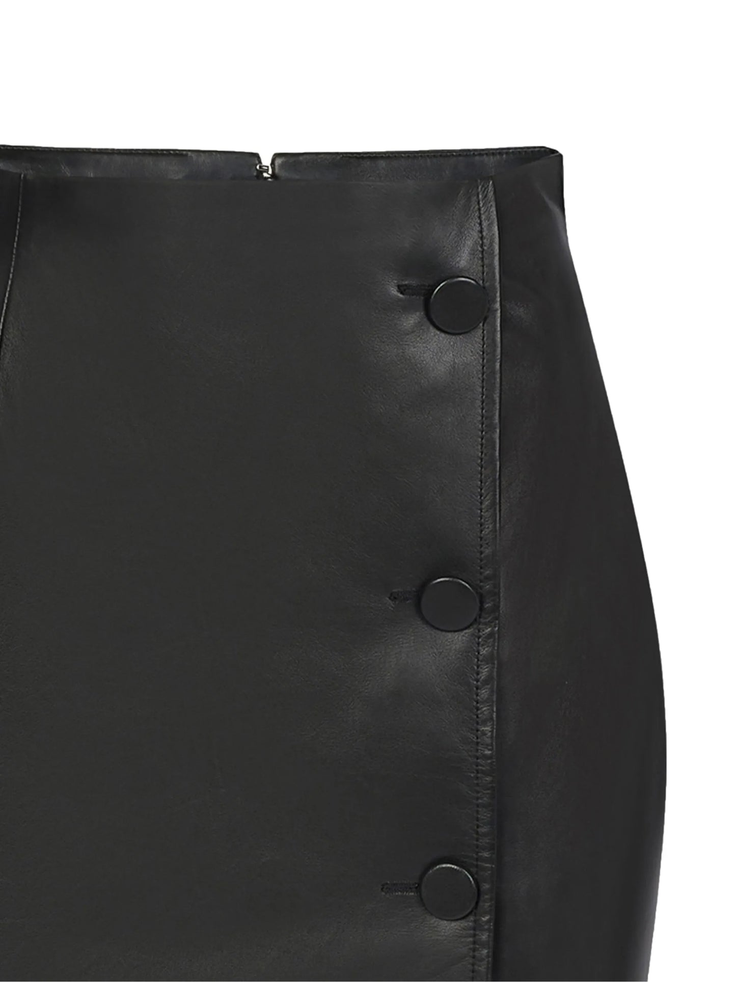 leather midi pencil skirt