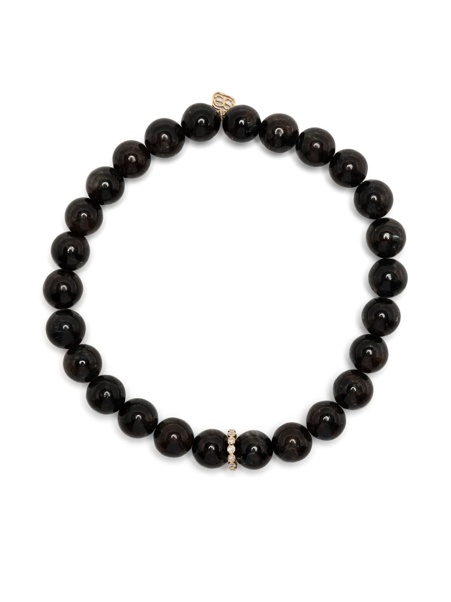 14kt yellow gold hypersthene bead bracelet