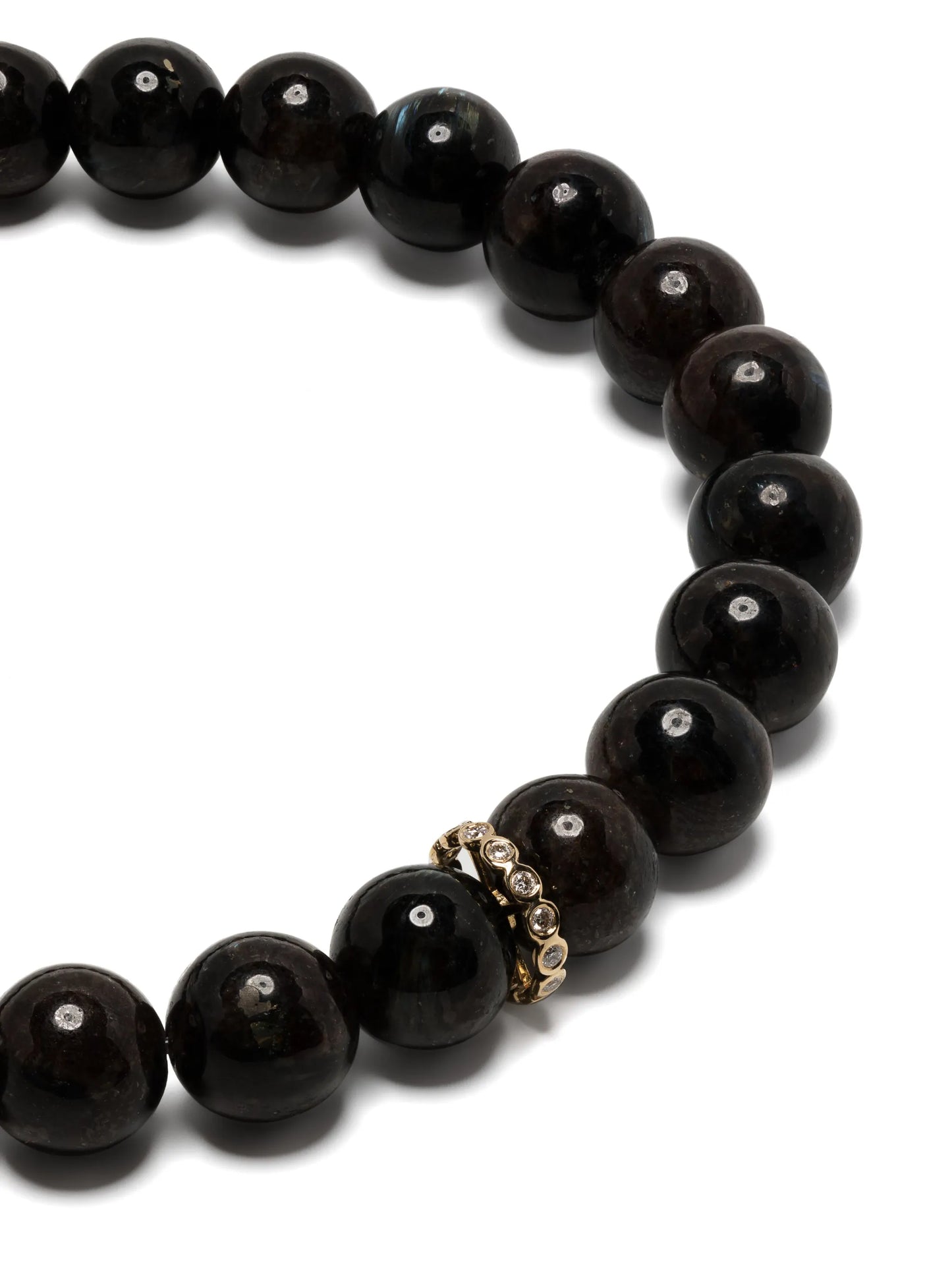 14kt yellow gold hypersthene bead bracelet