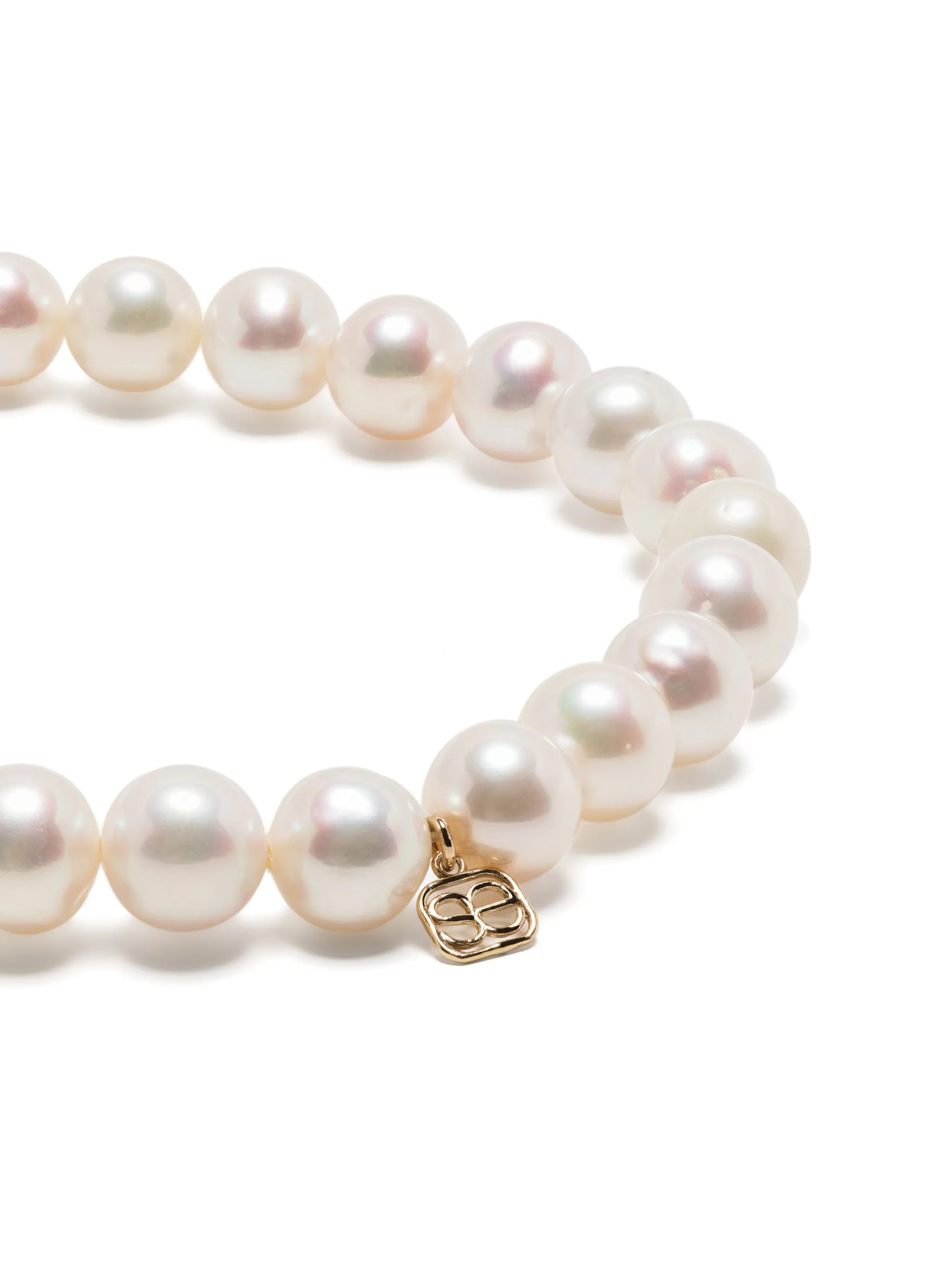 14kt yellow gold Evil Eye pearl bracelet