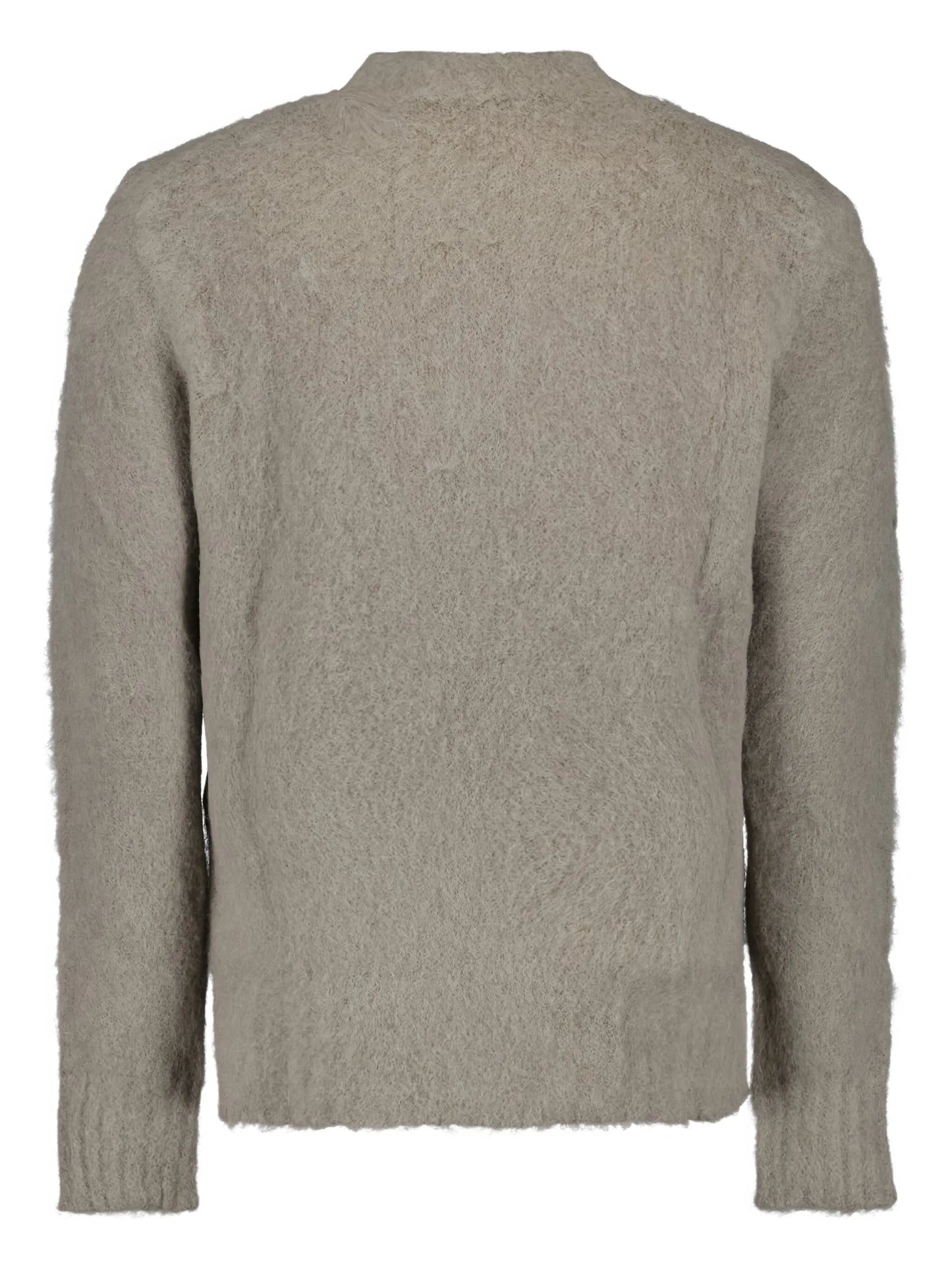 brushed crew-neck jumper