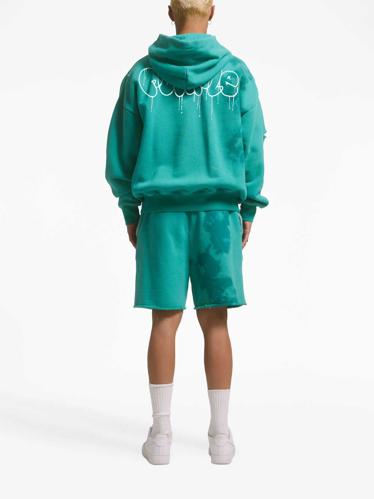 tie-dye logo-print hoodie