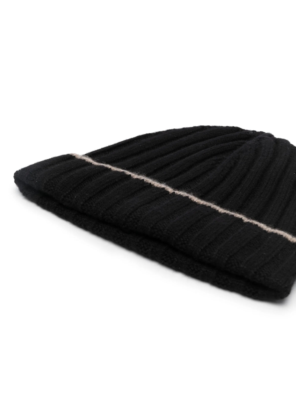cashmere English Rib beanie hat