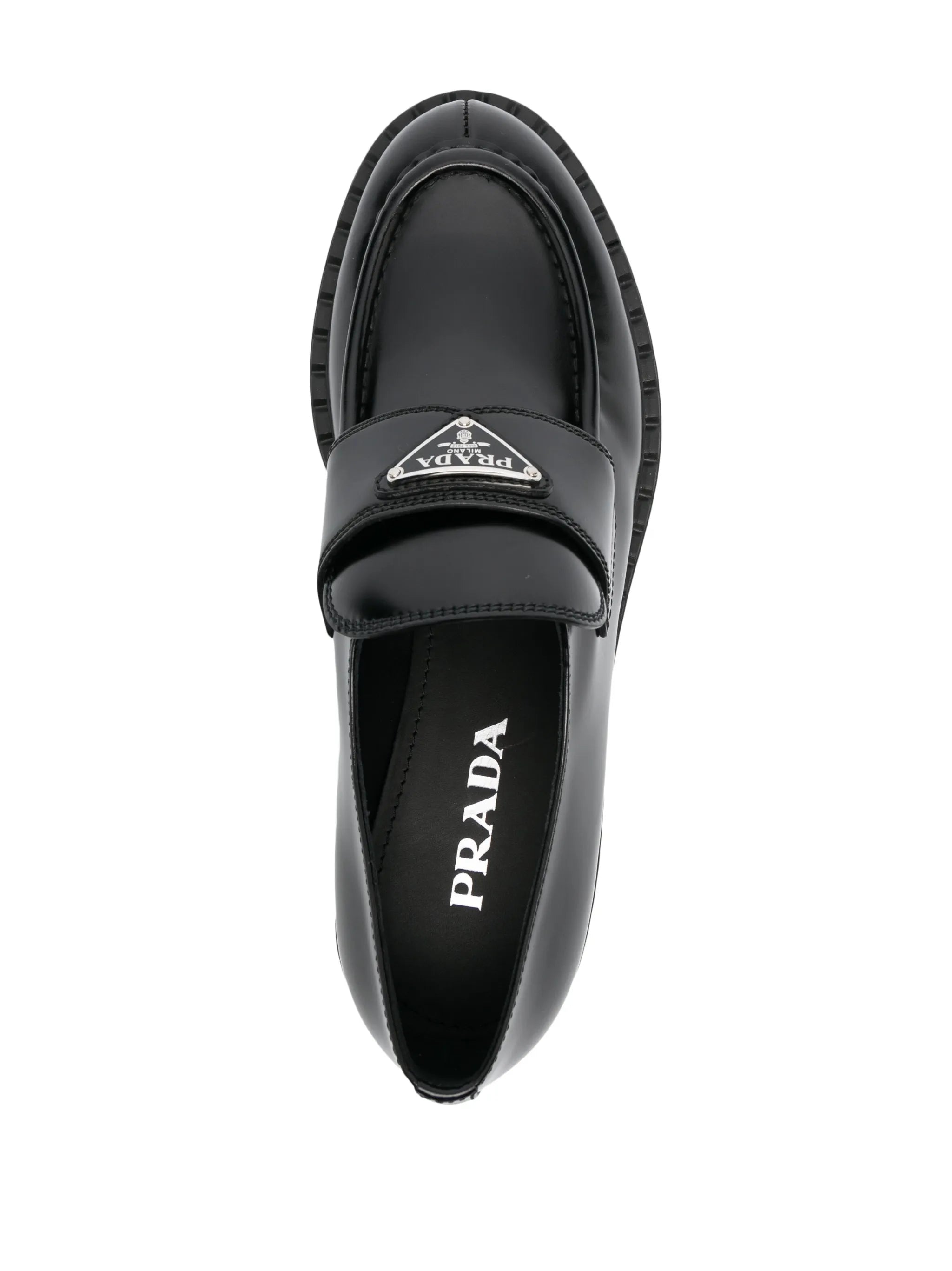 Chocolate logo plaque 40mm loafers
