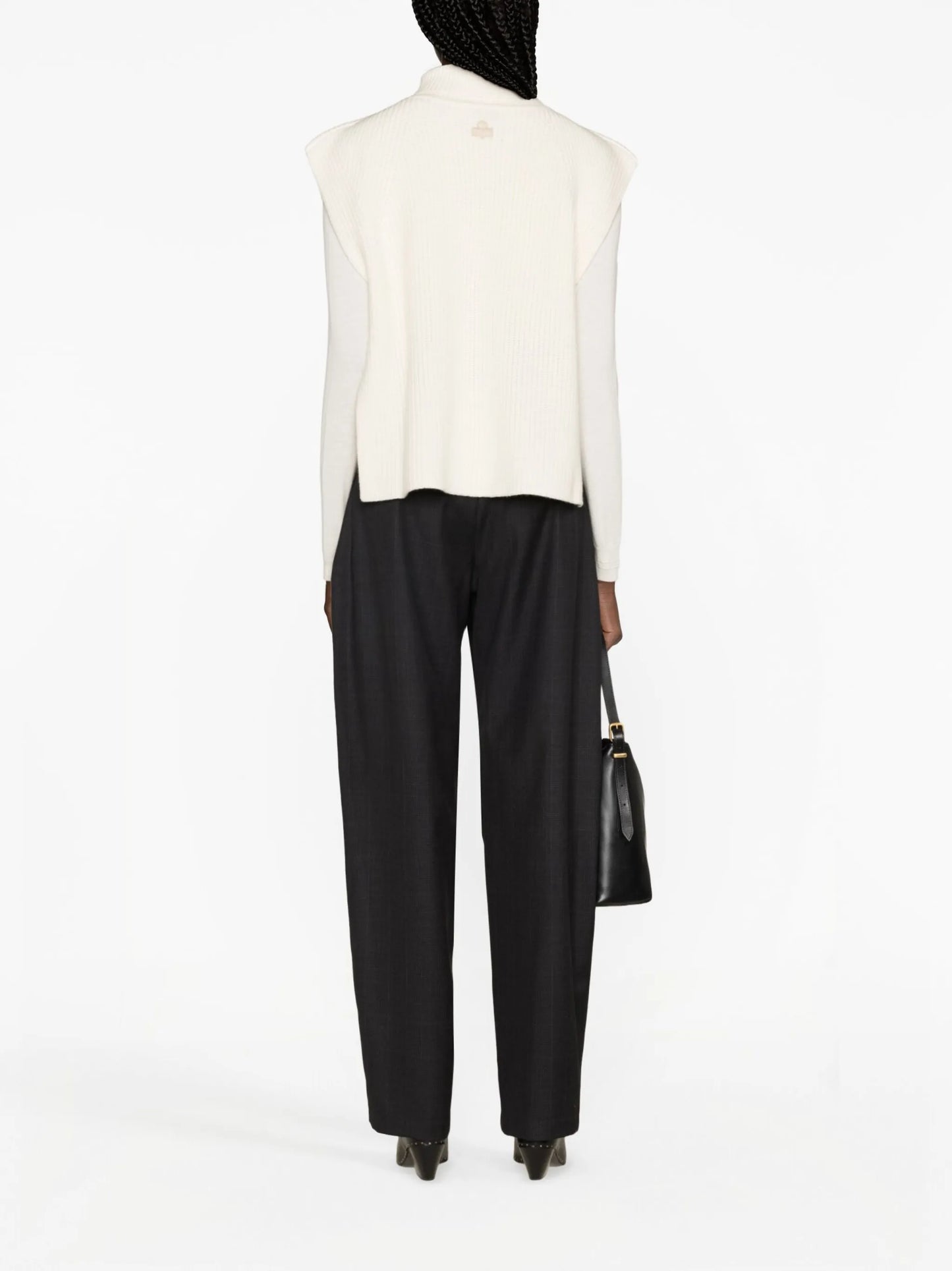 Megan merino-wool roll-neck vest