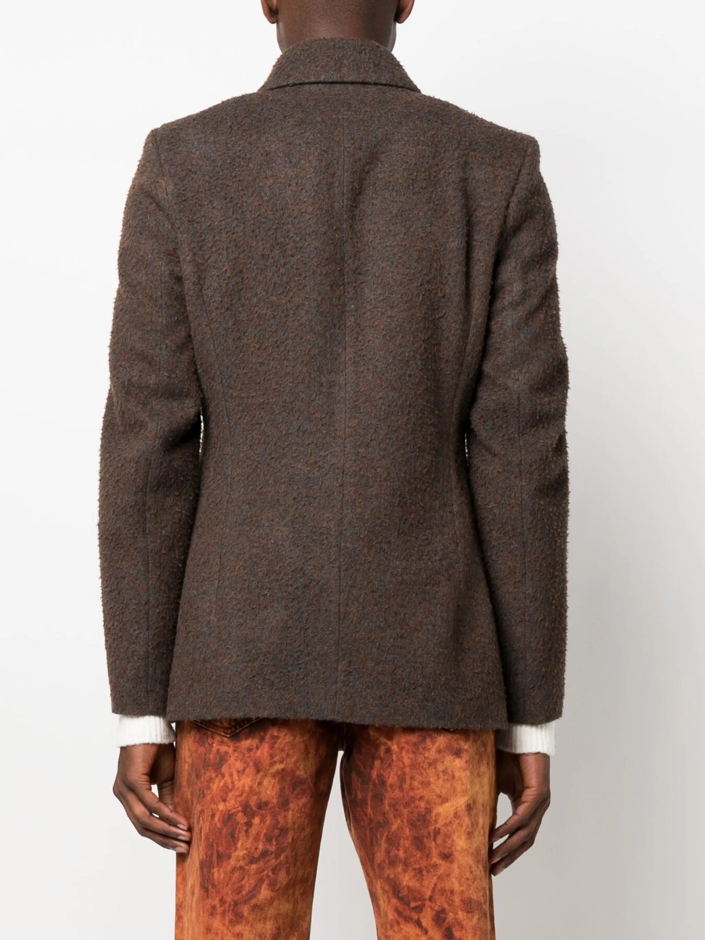 fitted single-breasted coat