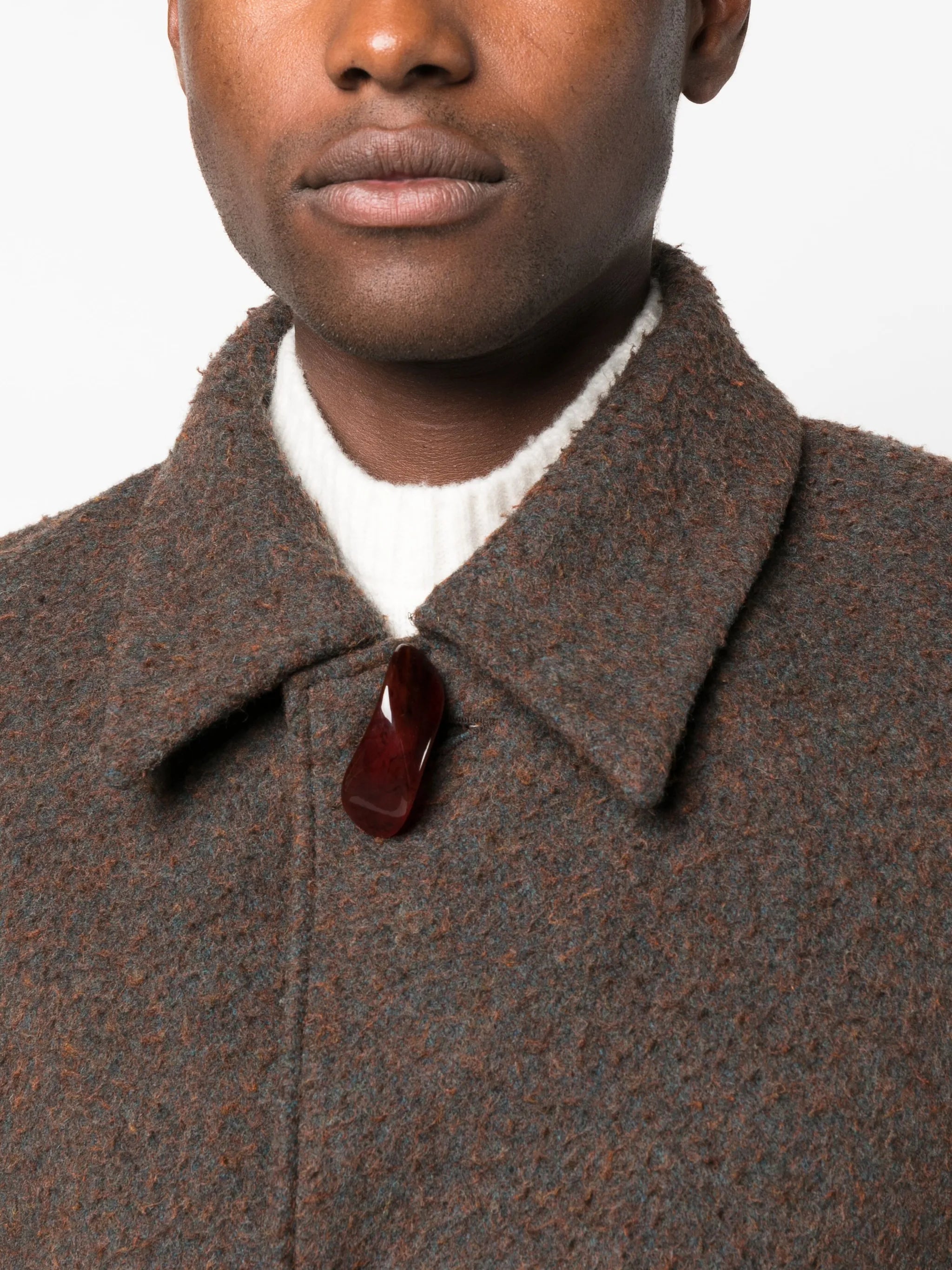 fitted single-breasted coat