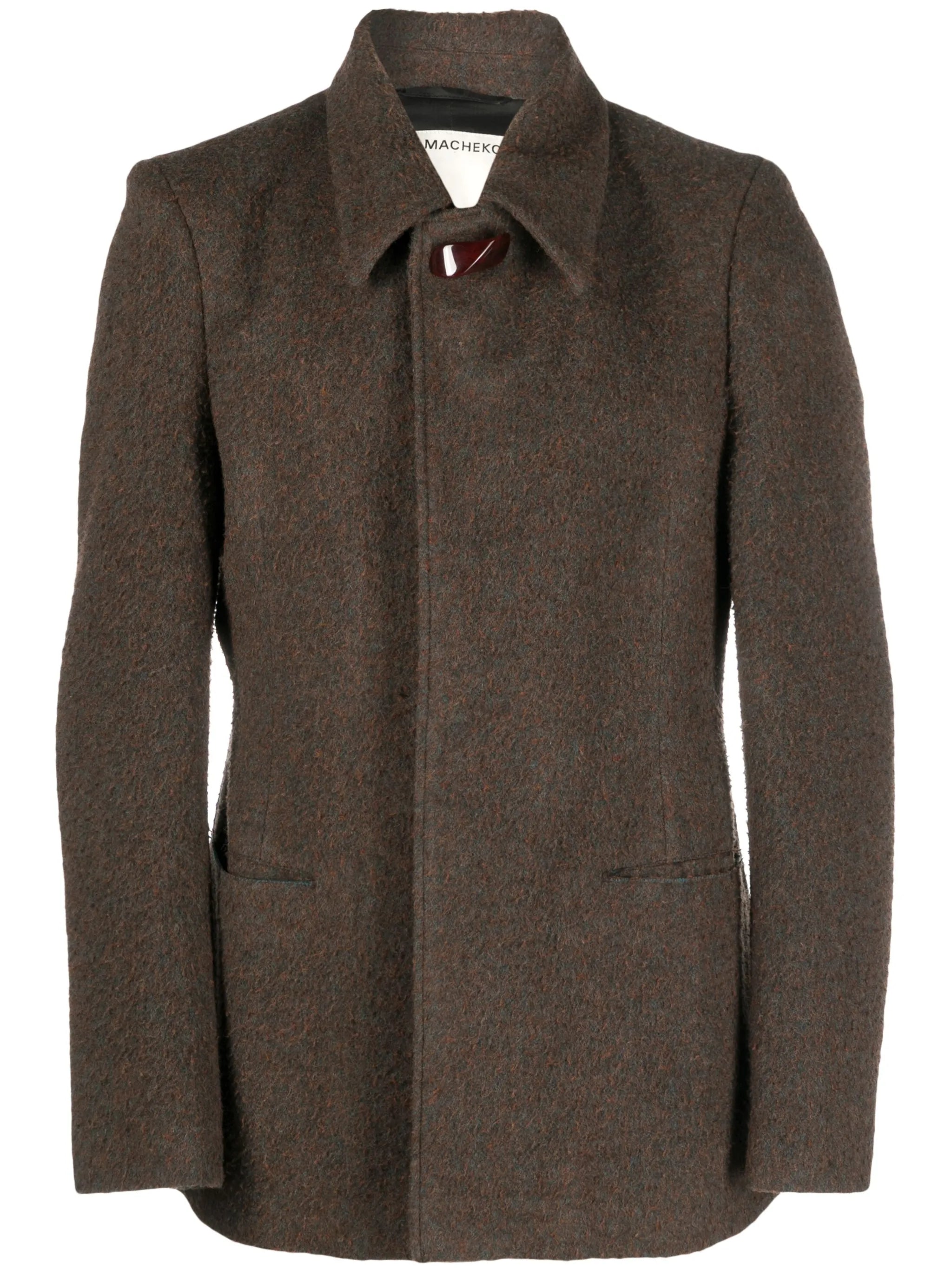 fitted single-breasted coat