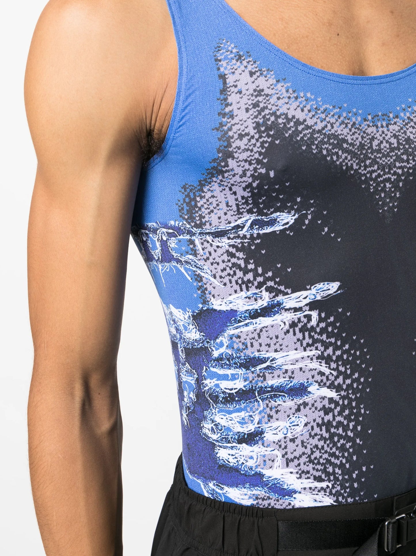 Whisker-print tank top
