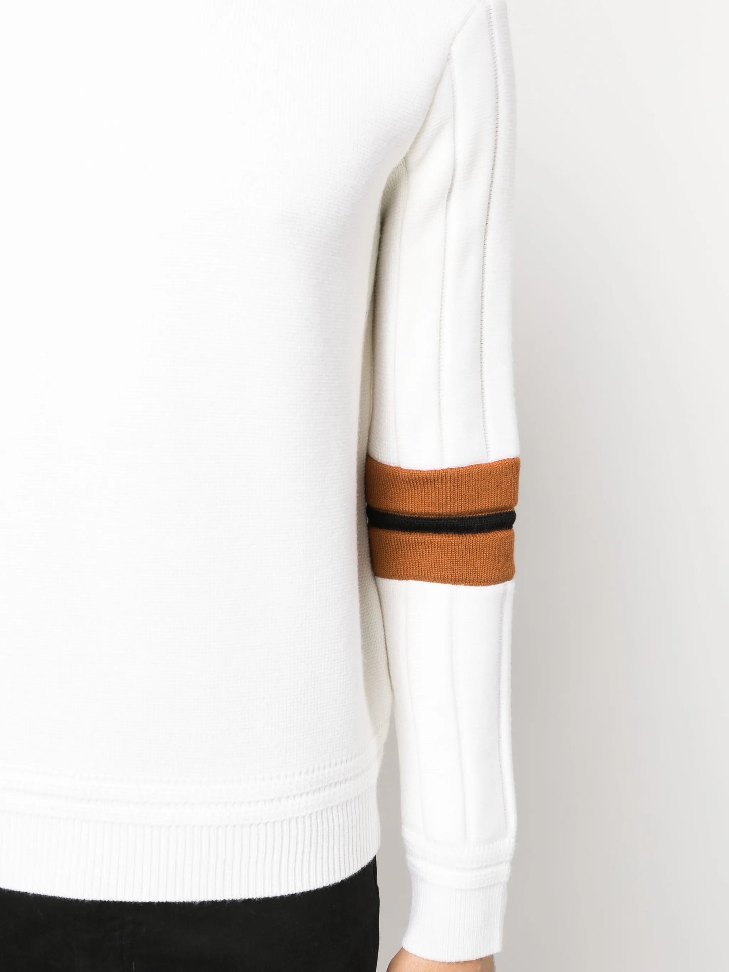panel-detail wool jumper