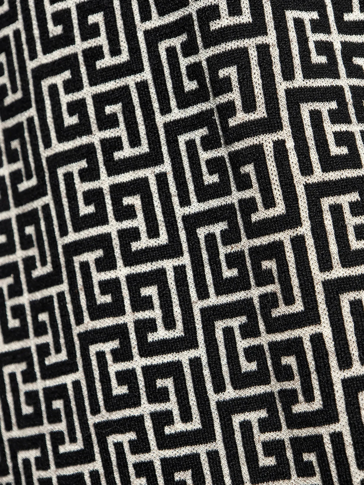 monogram-intarsia roll-neck jumper