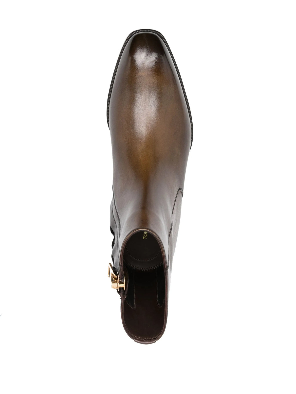 polished leather ankle boots