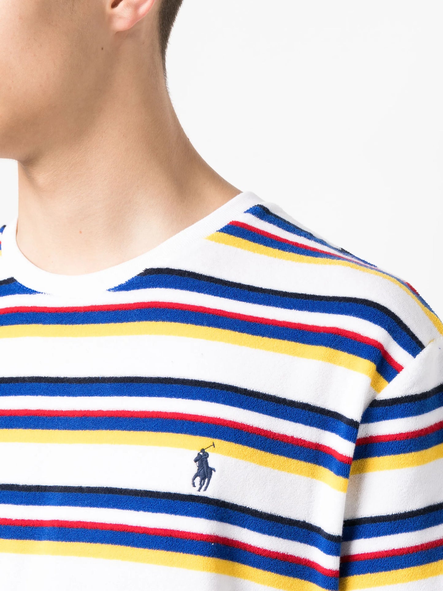 striped terry-cloth T-shirt