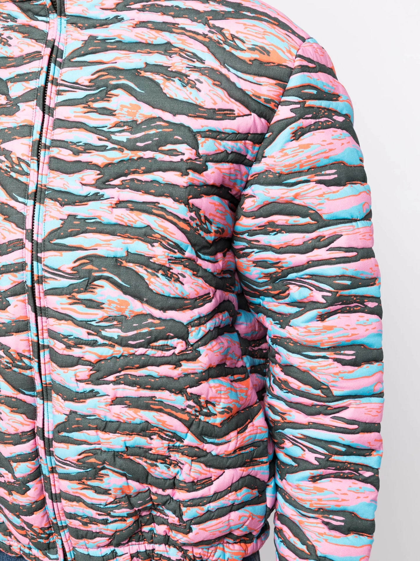 camouflage jacquard padded jacket