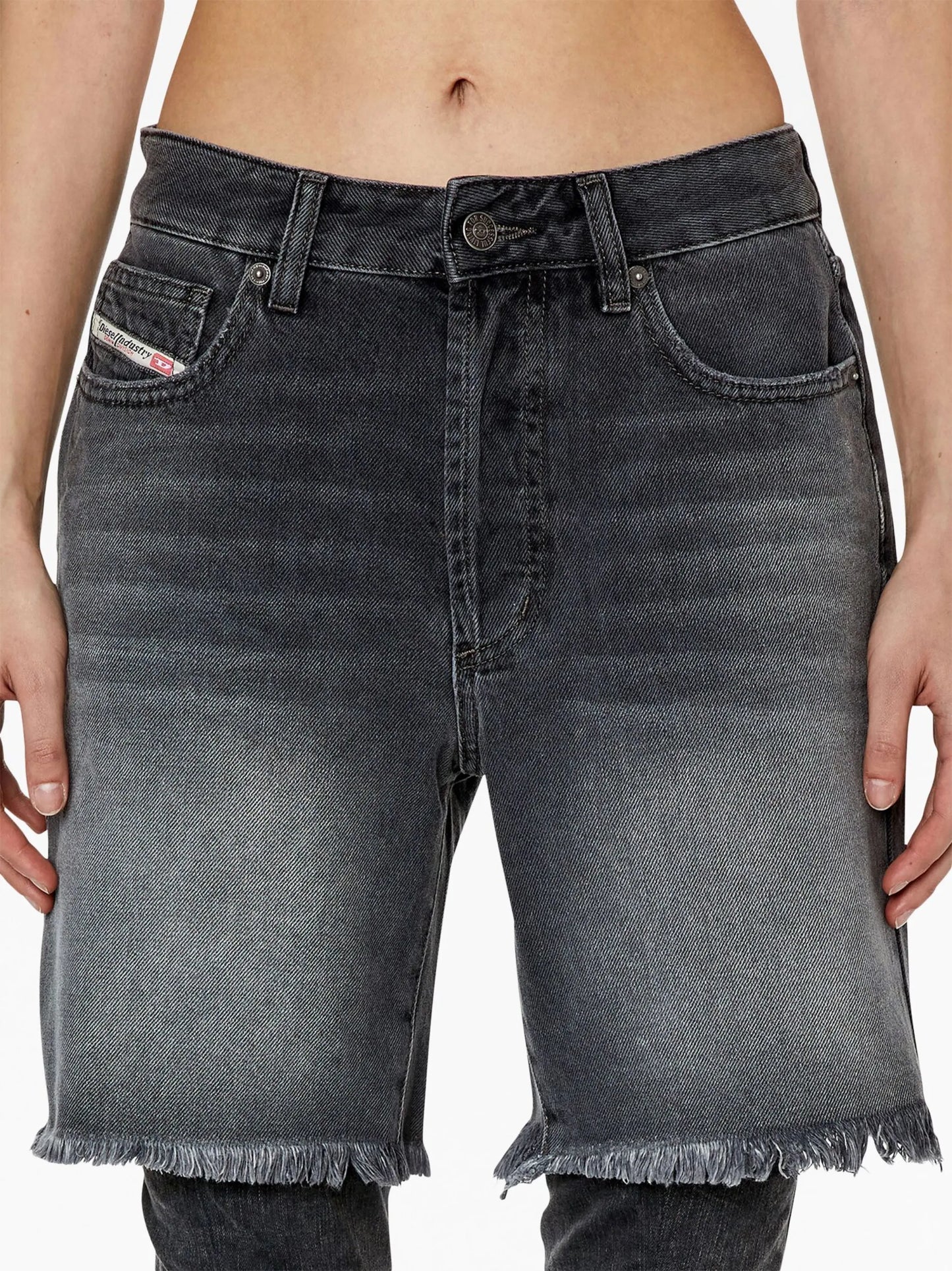 De-Amy frayed-edge denim shorts