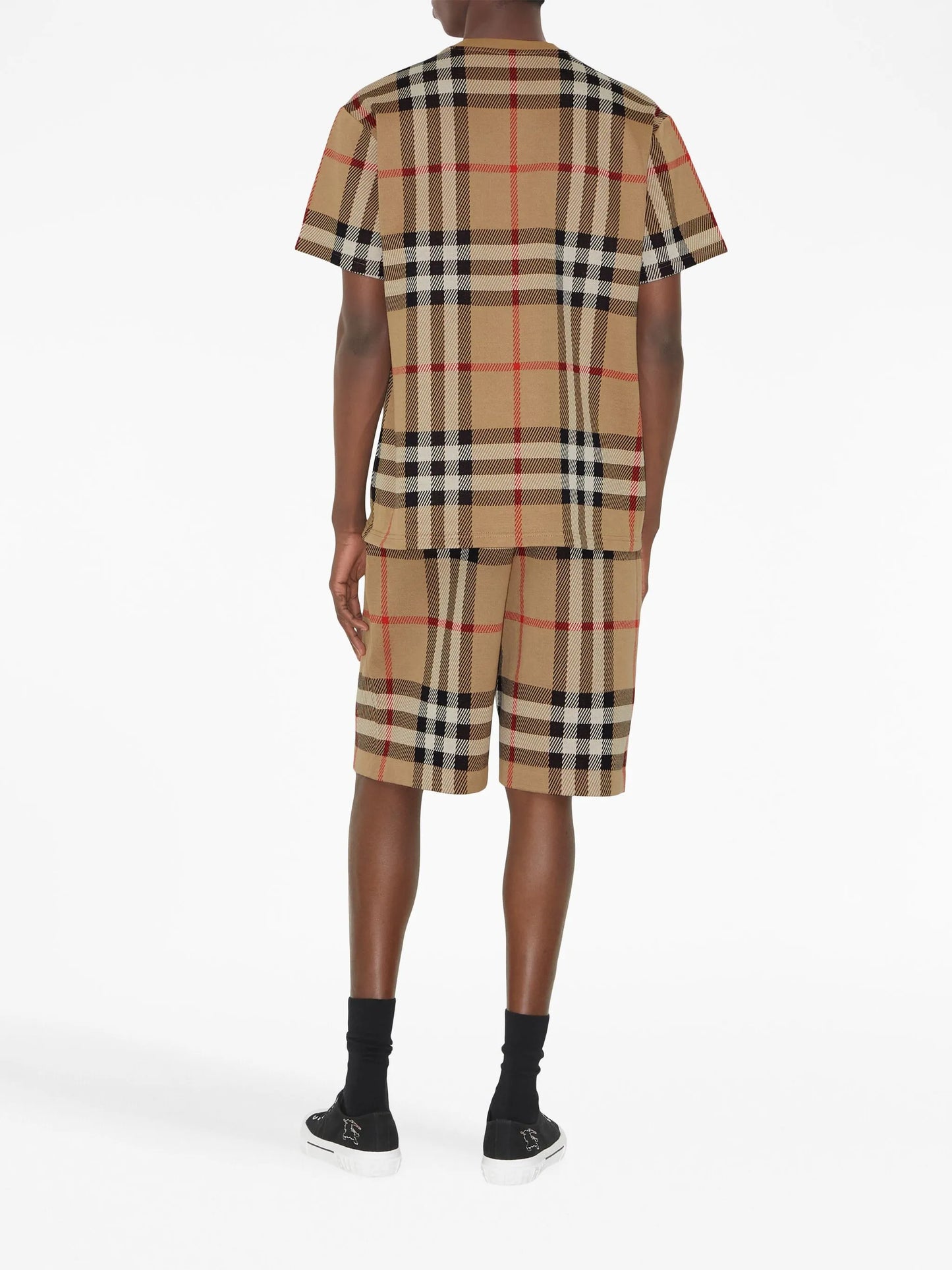 Vintage Check-pattern jacquard shorts