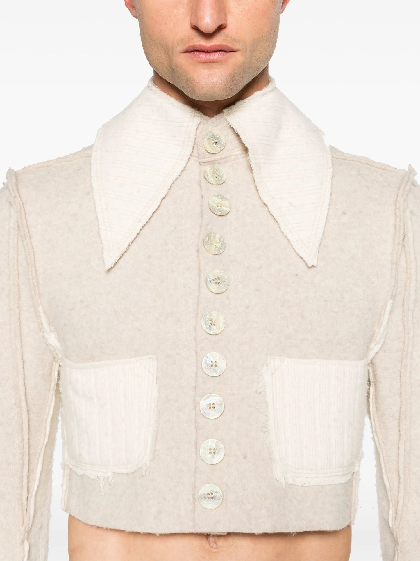 Scarlet merino cropped jacket