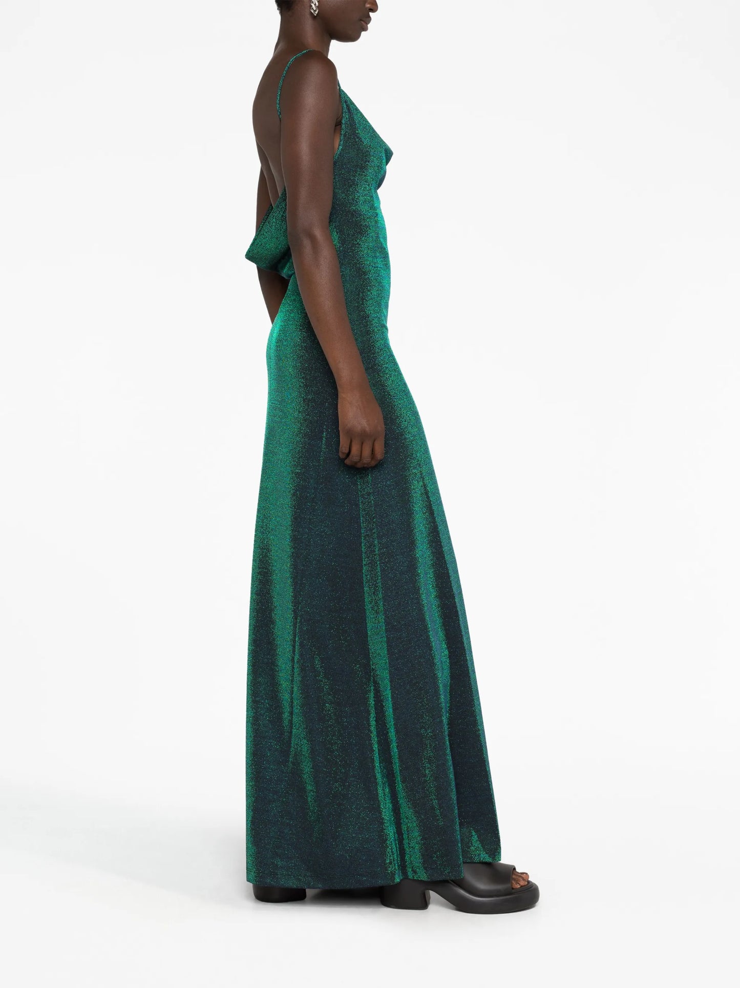lurex-detail maxi dress