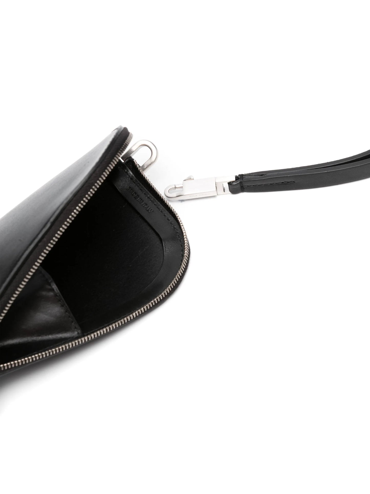 neck-strap leather card holder