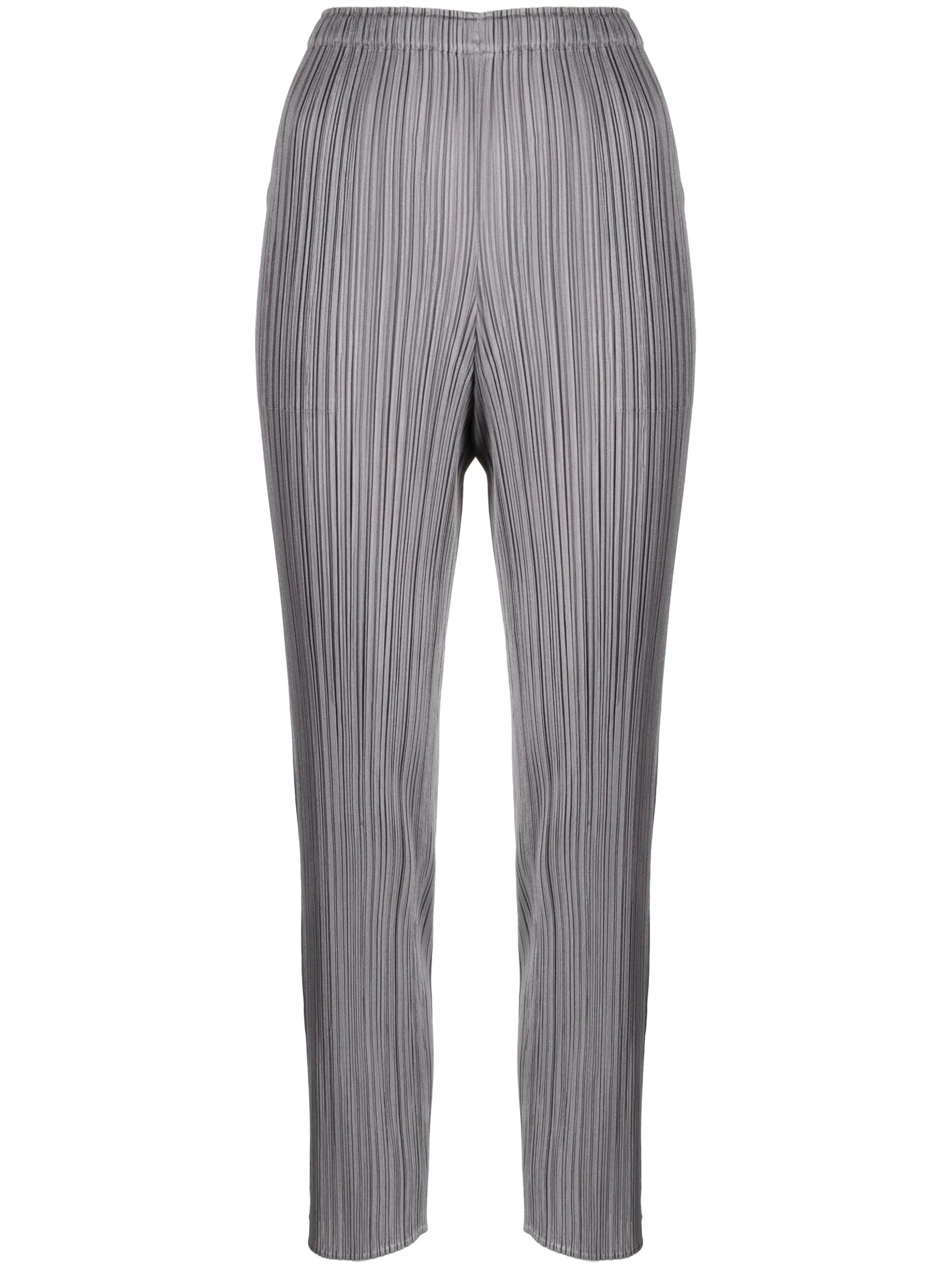 plissé cropped trousers