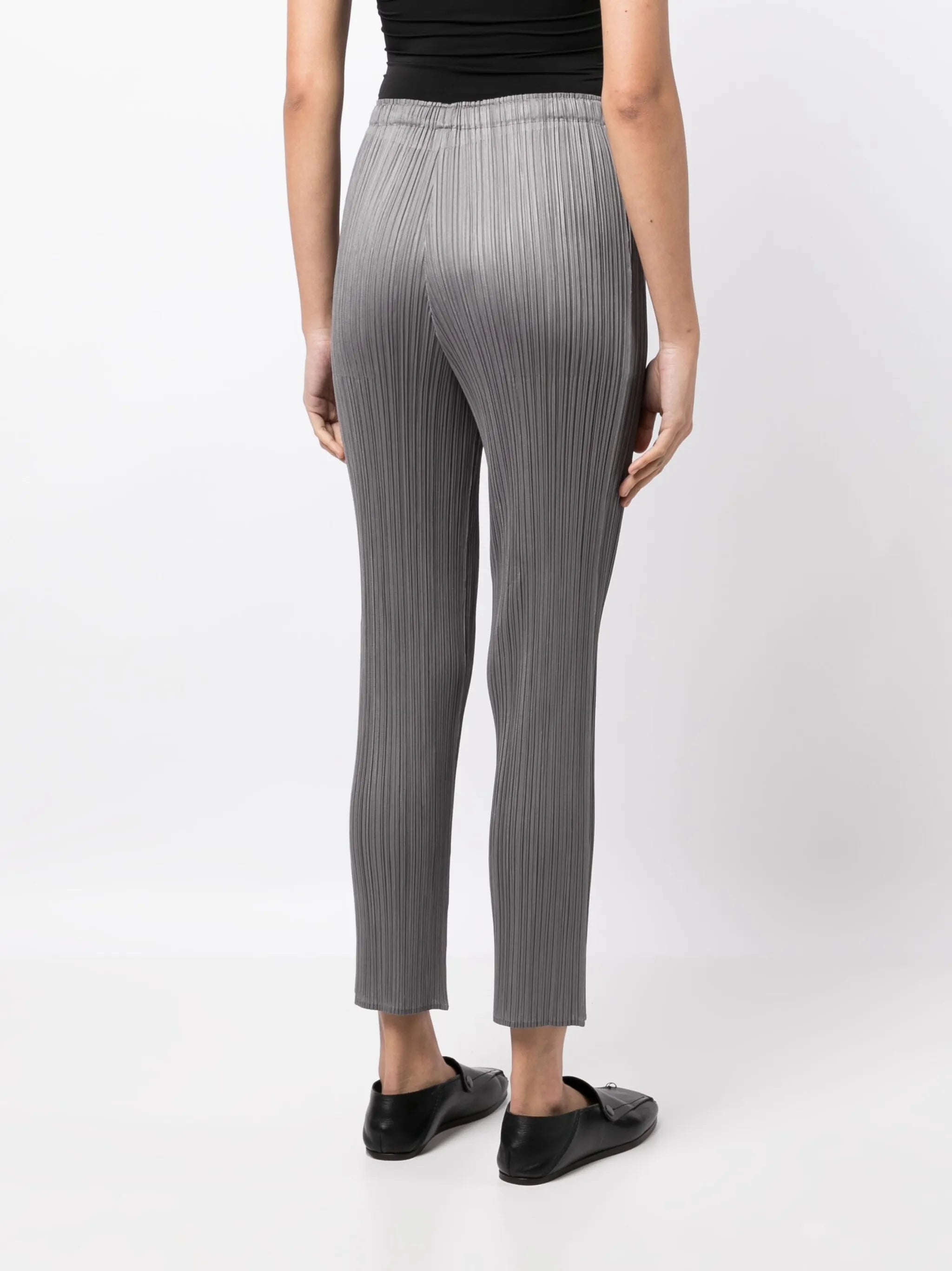 plissé cropped trousers