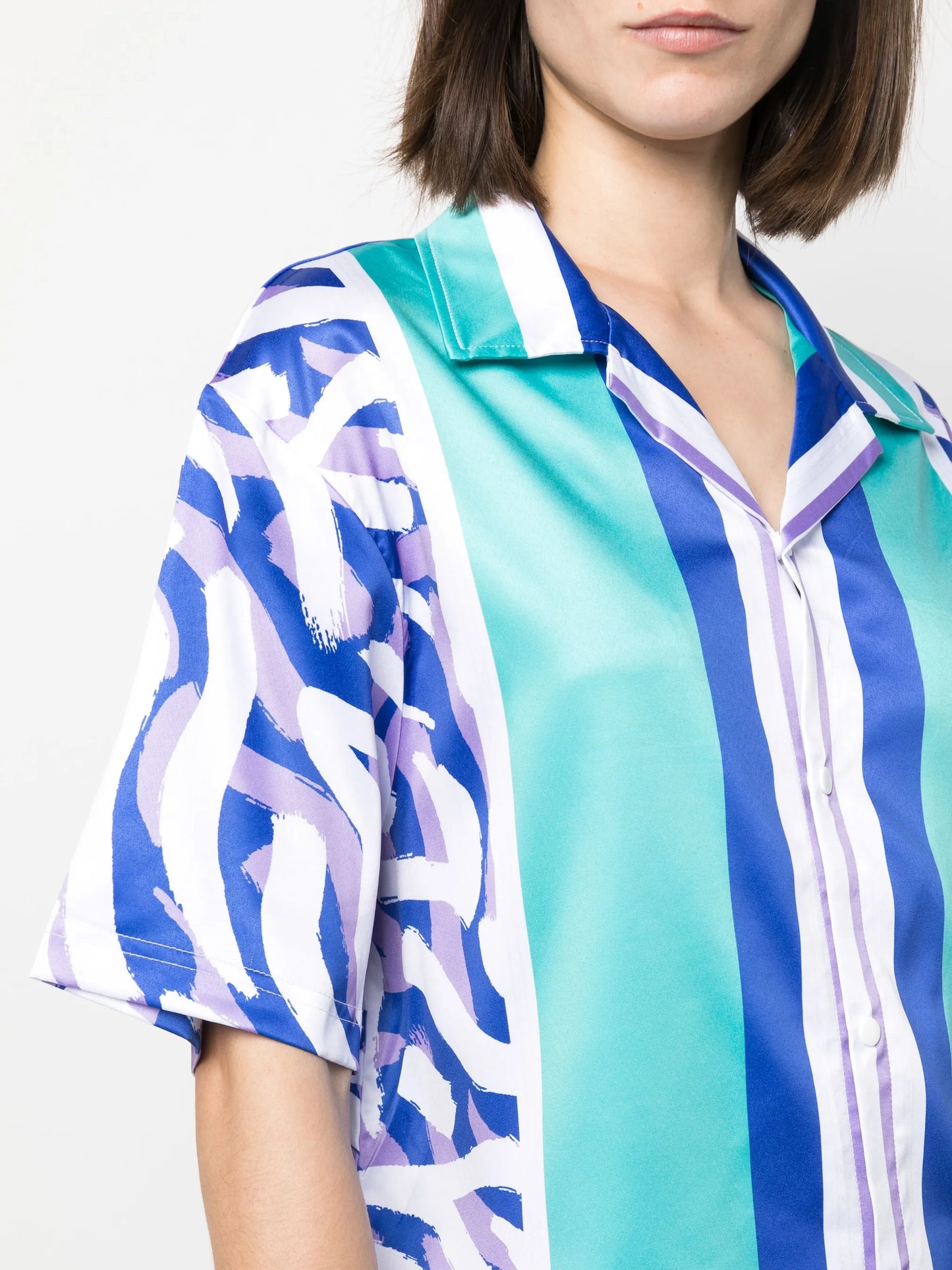 Bay zebra-print satin shirt